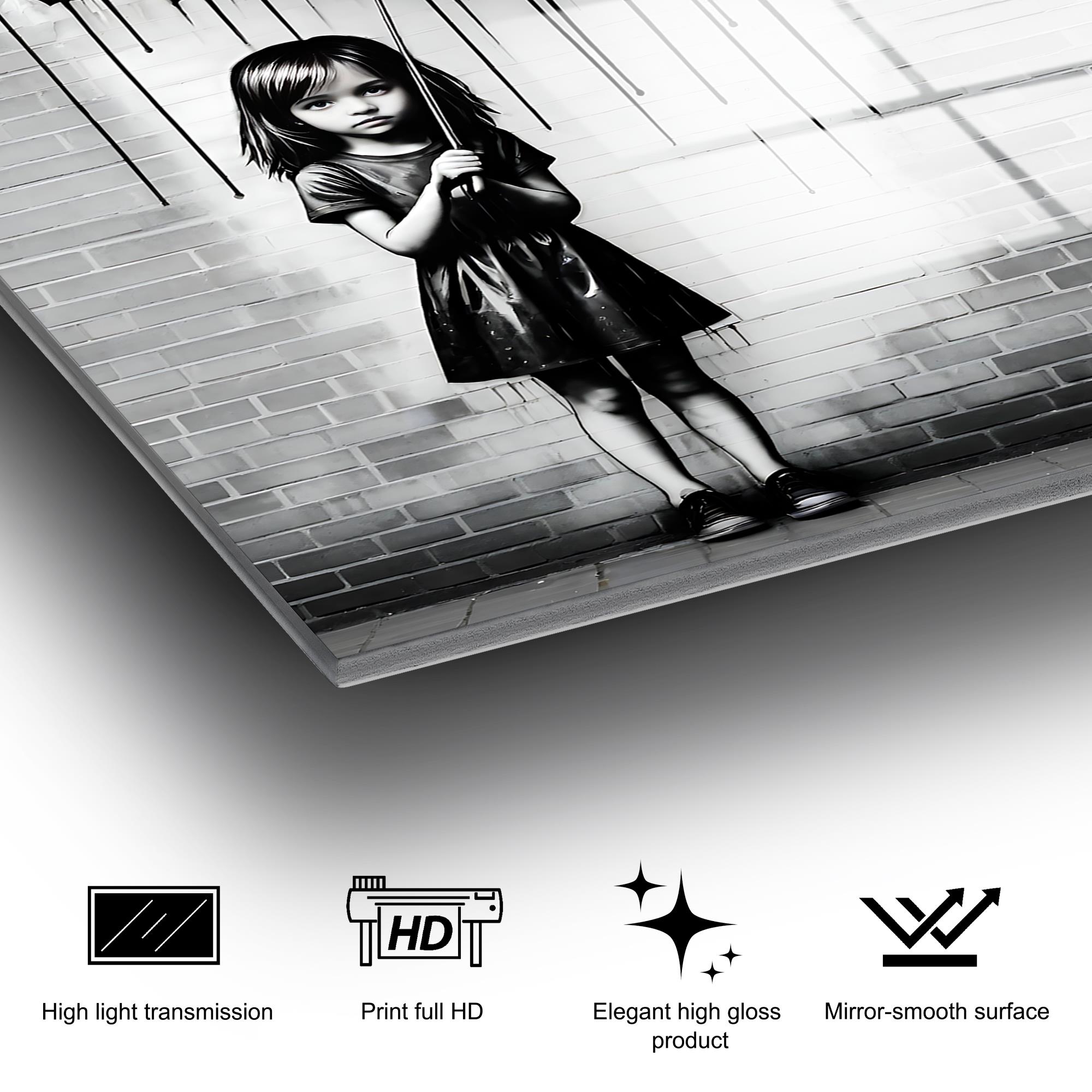 UV-1177 Baskılı Cam Dikdörtgen Duvar Tablosu | ByLamp