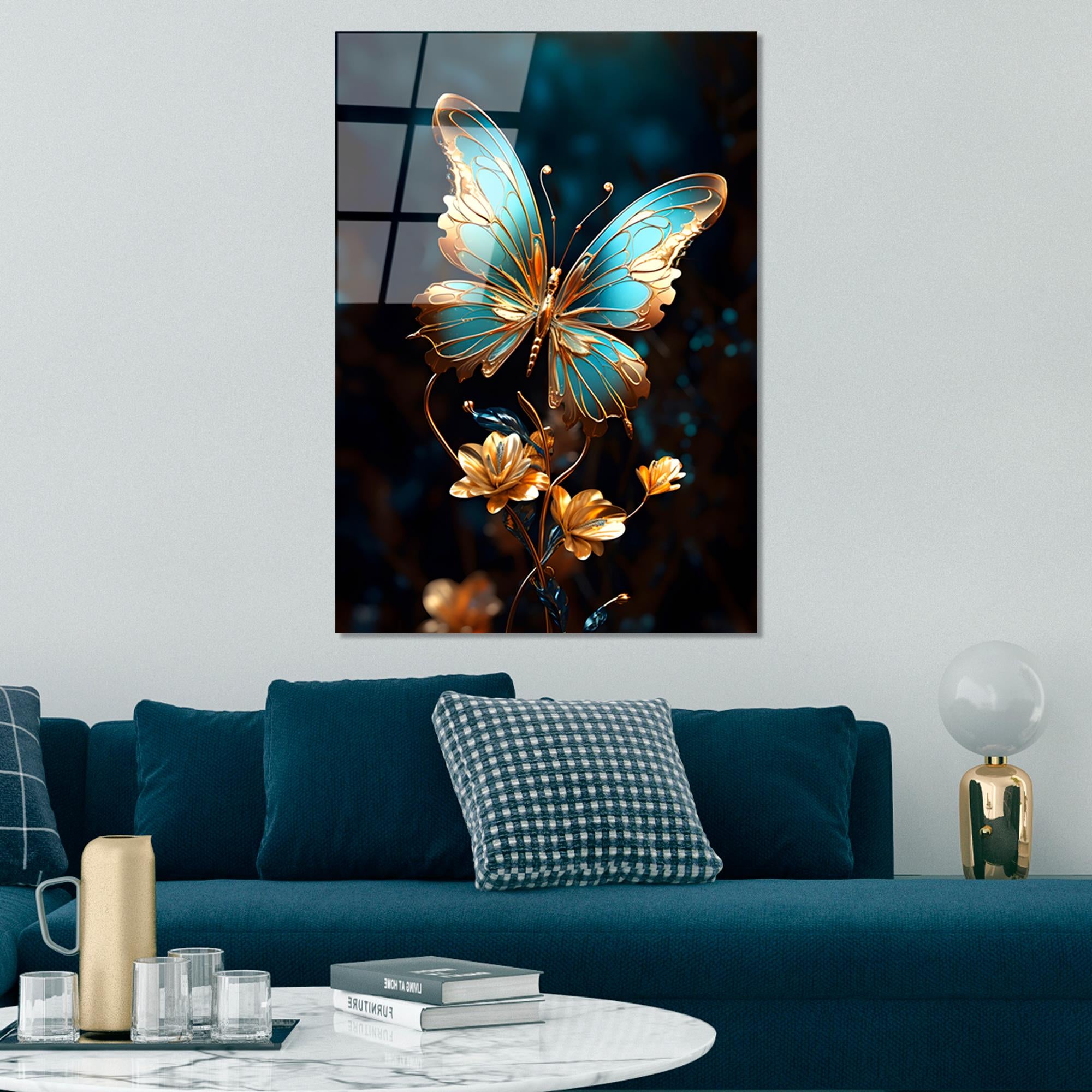 UV-1178 Baskılı Cam Dikdörtgen Duvar Tablosu | ByLamp