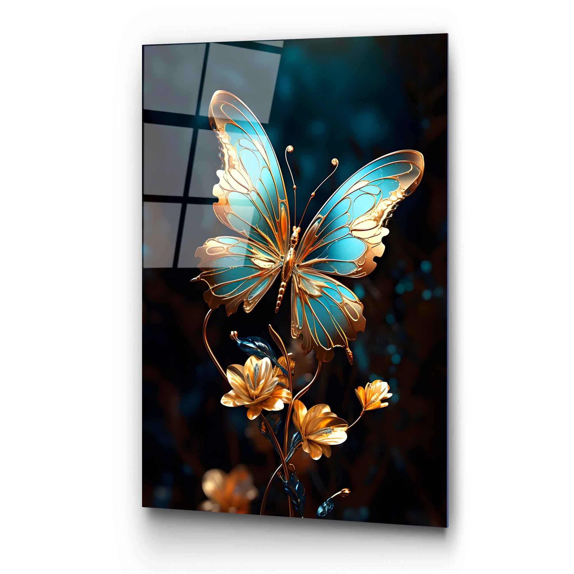 UV-1178 Baskılı Cam Dikdörtgen Duvar Tablosu | ByLamp