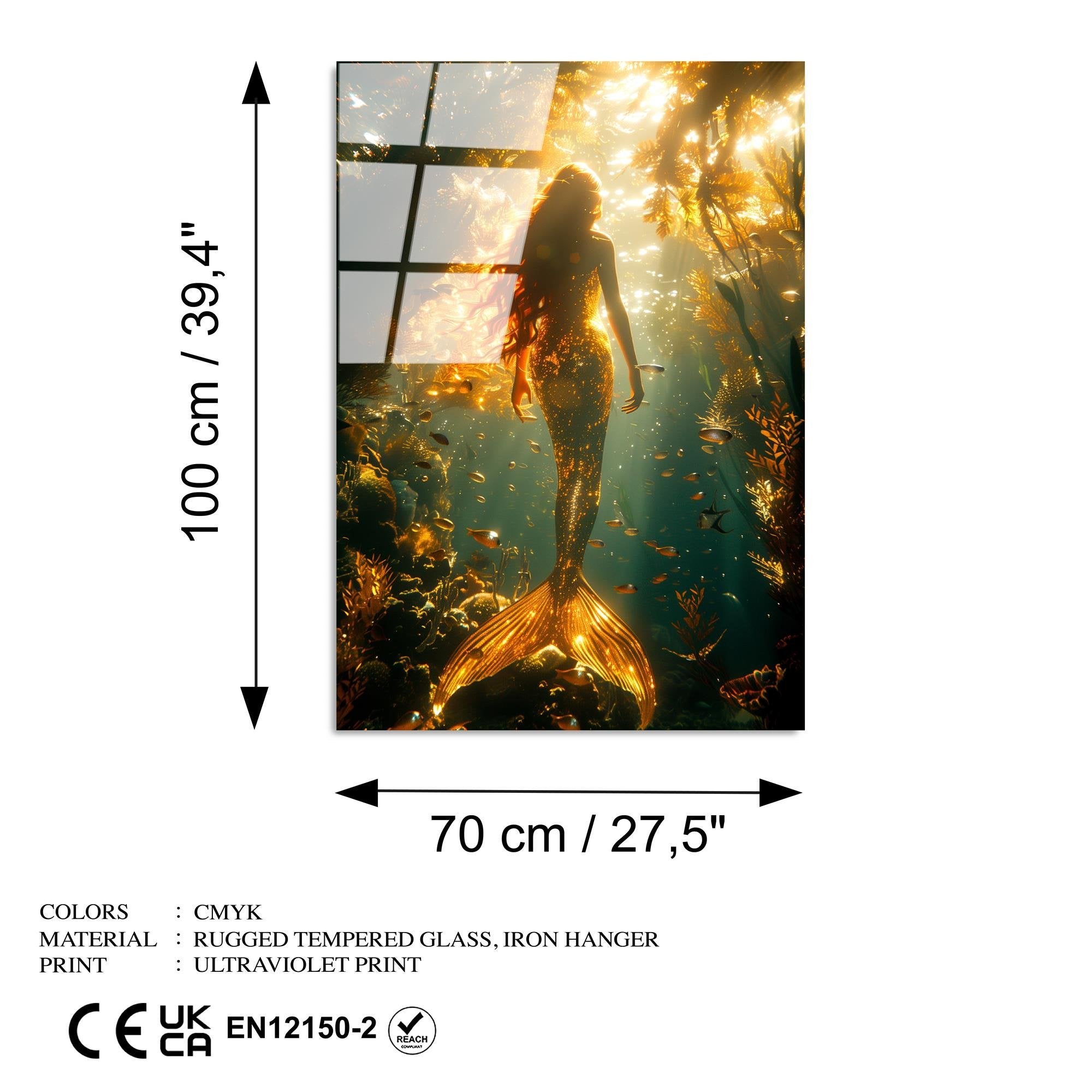 UV-1179 Baskılı Cam Dikdörtgen Duvar Tablosu | ByLamp