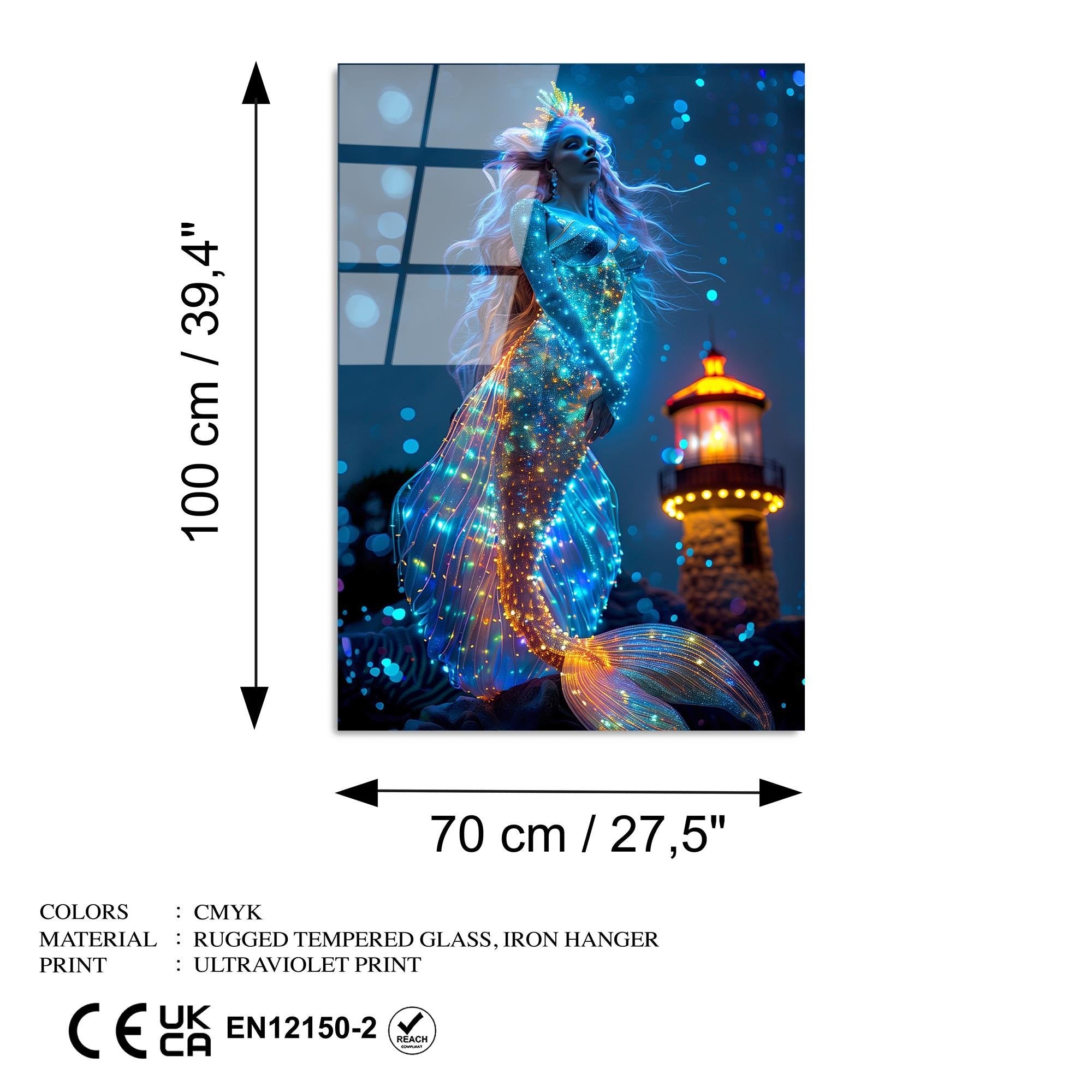 UV-1180 Baskılı Cam Dikdörtgen Duvar Tablosu | ByLamp