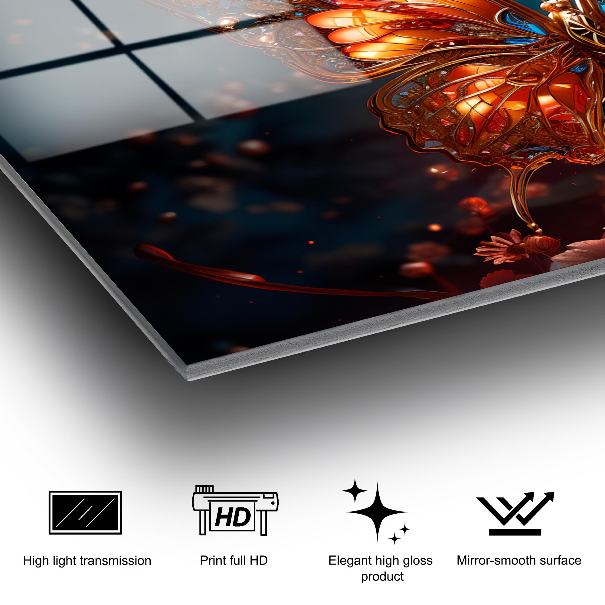 UV-1182 Baskılı Cam Dikdörtgen Duvar Tablosu | ByLamp