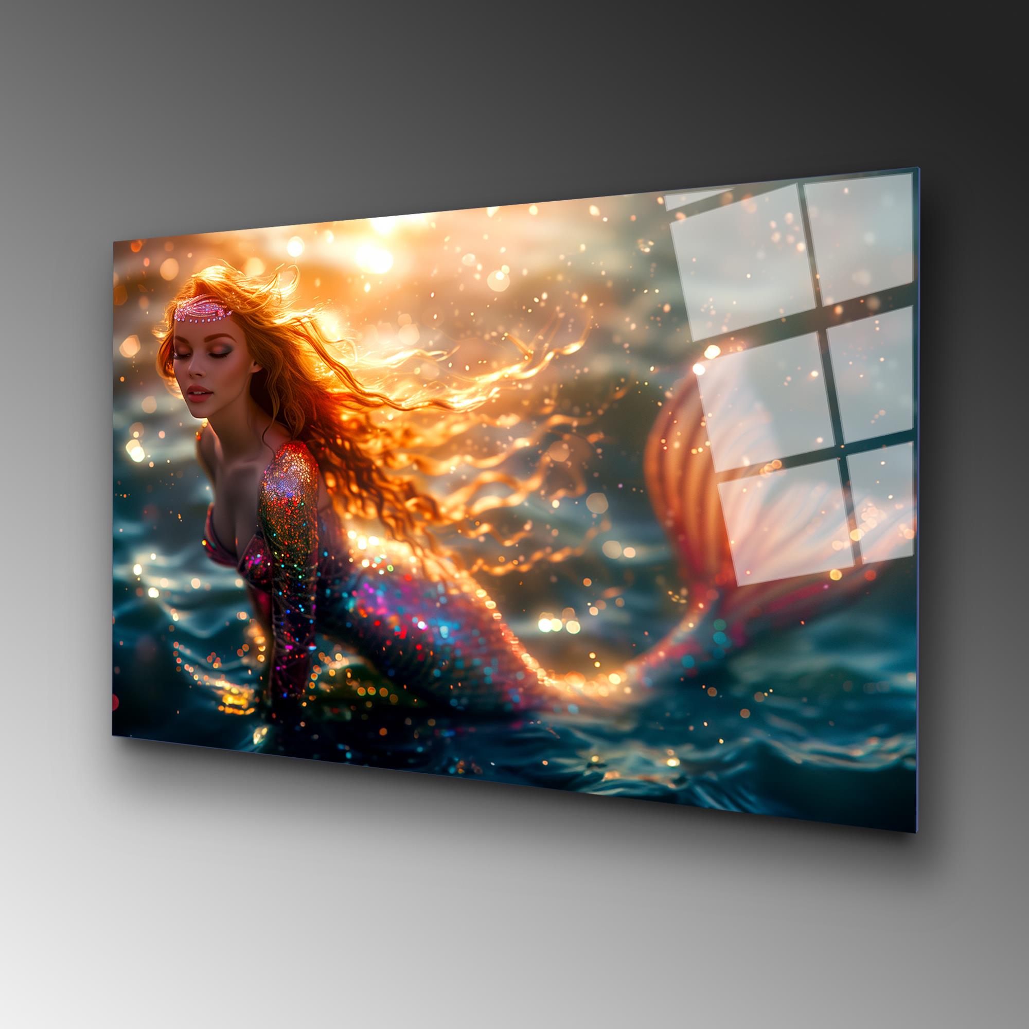 UV-1184 Baskılı Cam Dikdörtgen Duvar Tablosu | ByLamp