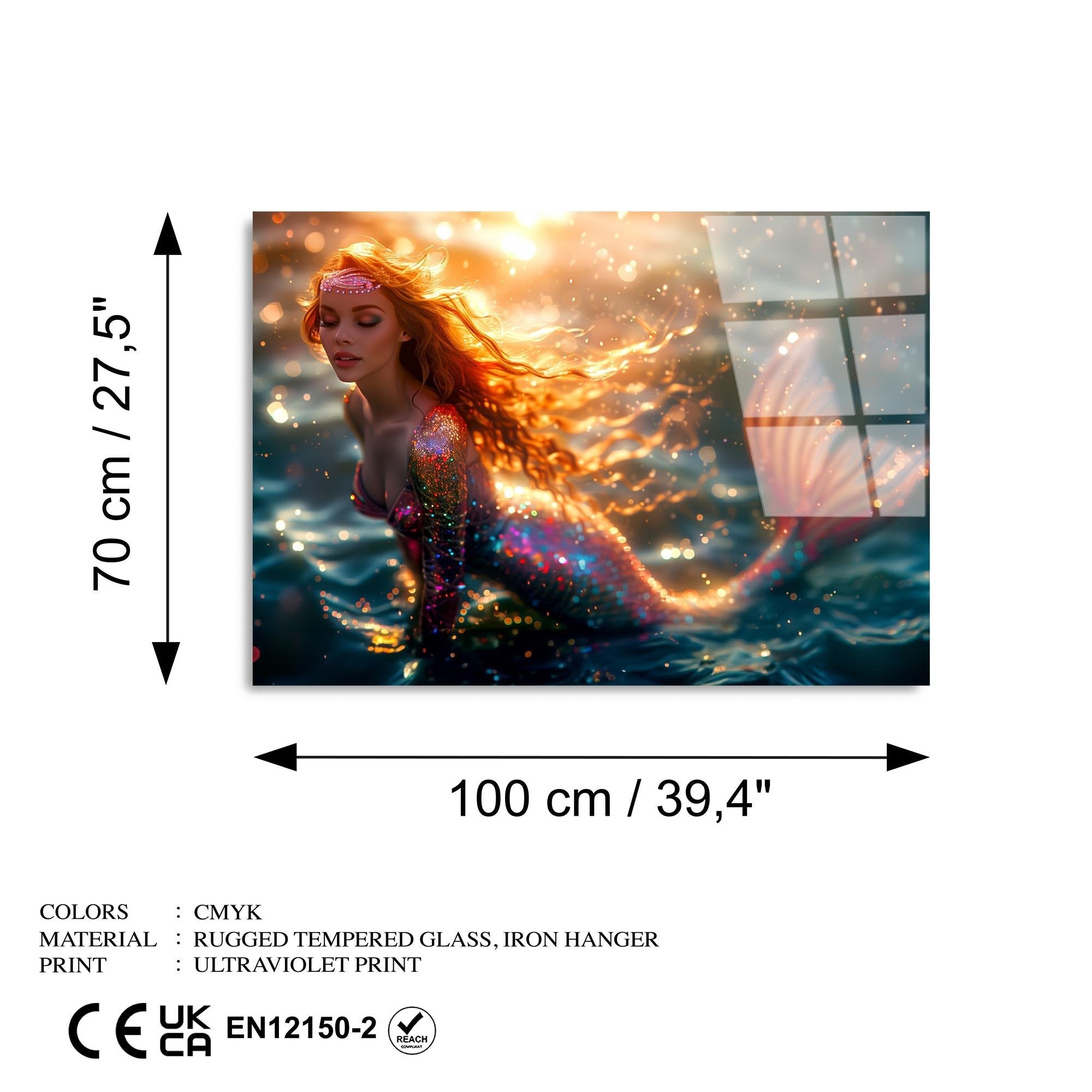 UV-1184 Baskılı Cam Dikdörtgen Duvar Tablosu | ByLamp