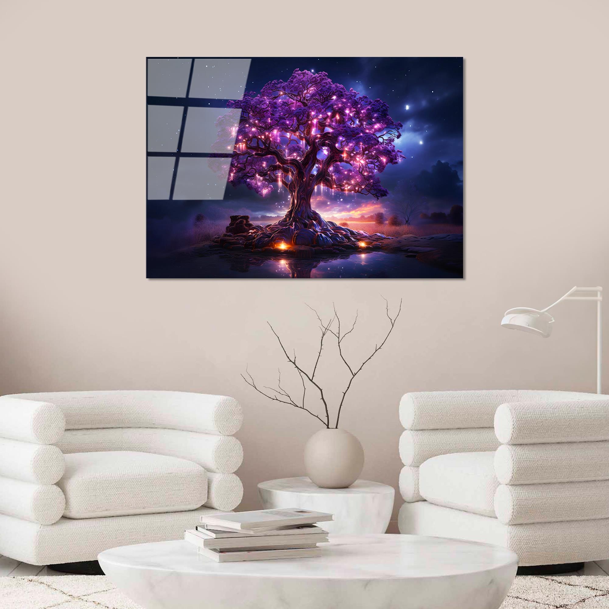 UV-1185 Baskılı Cam Dikdörtgen Duvar Tablosu | ByLamp