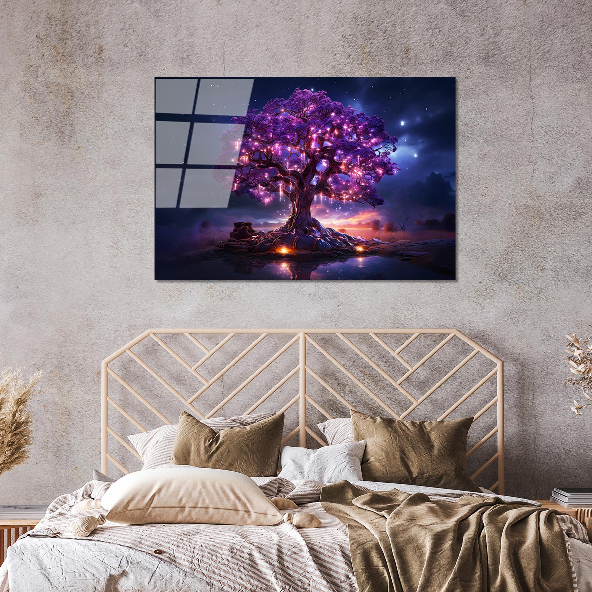 UV-1185 Baskılı Cam Dikdörtgen Duvar Tablosu | ByLamp