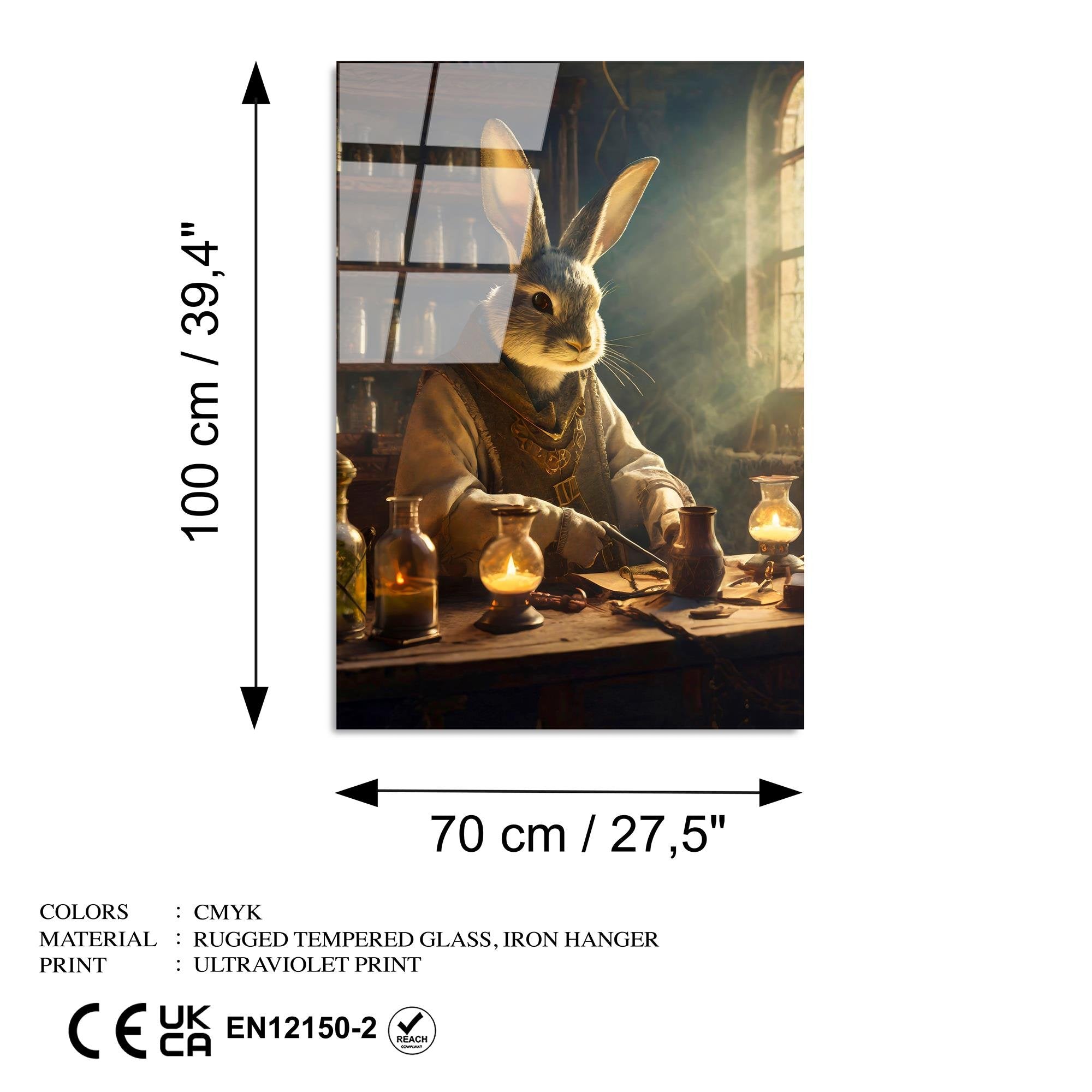 UV-1186 Baskılı Cam Dikdörtgen Duvar Tablosu | ByLamp