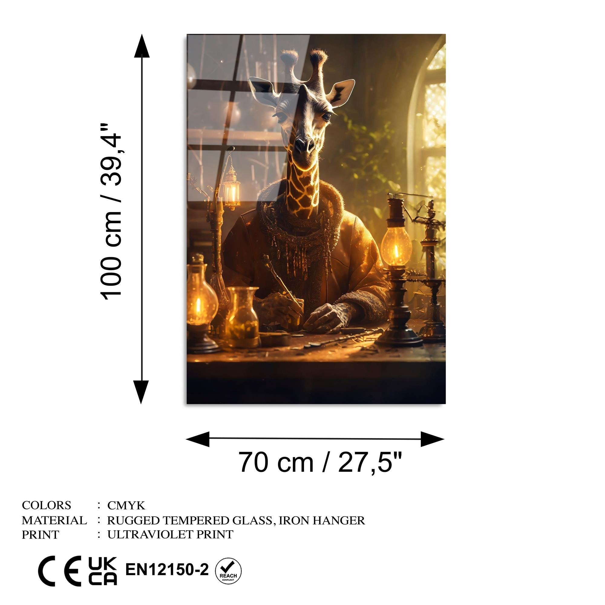 UV-1187 Baskılı Cam Dikdörtgen Duvar Tablosu | ByLamp