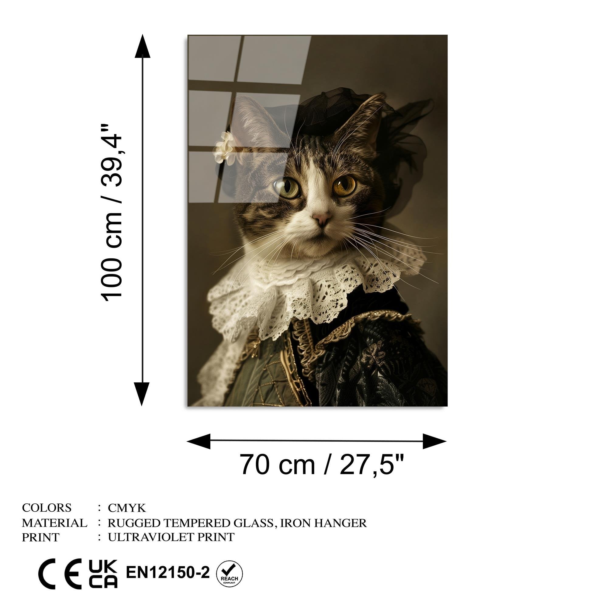 UV-1188 Baskılı Cam Dikdörtgen Duvar Tablosu | ByLamp