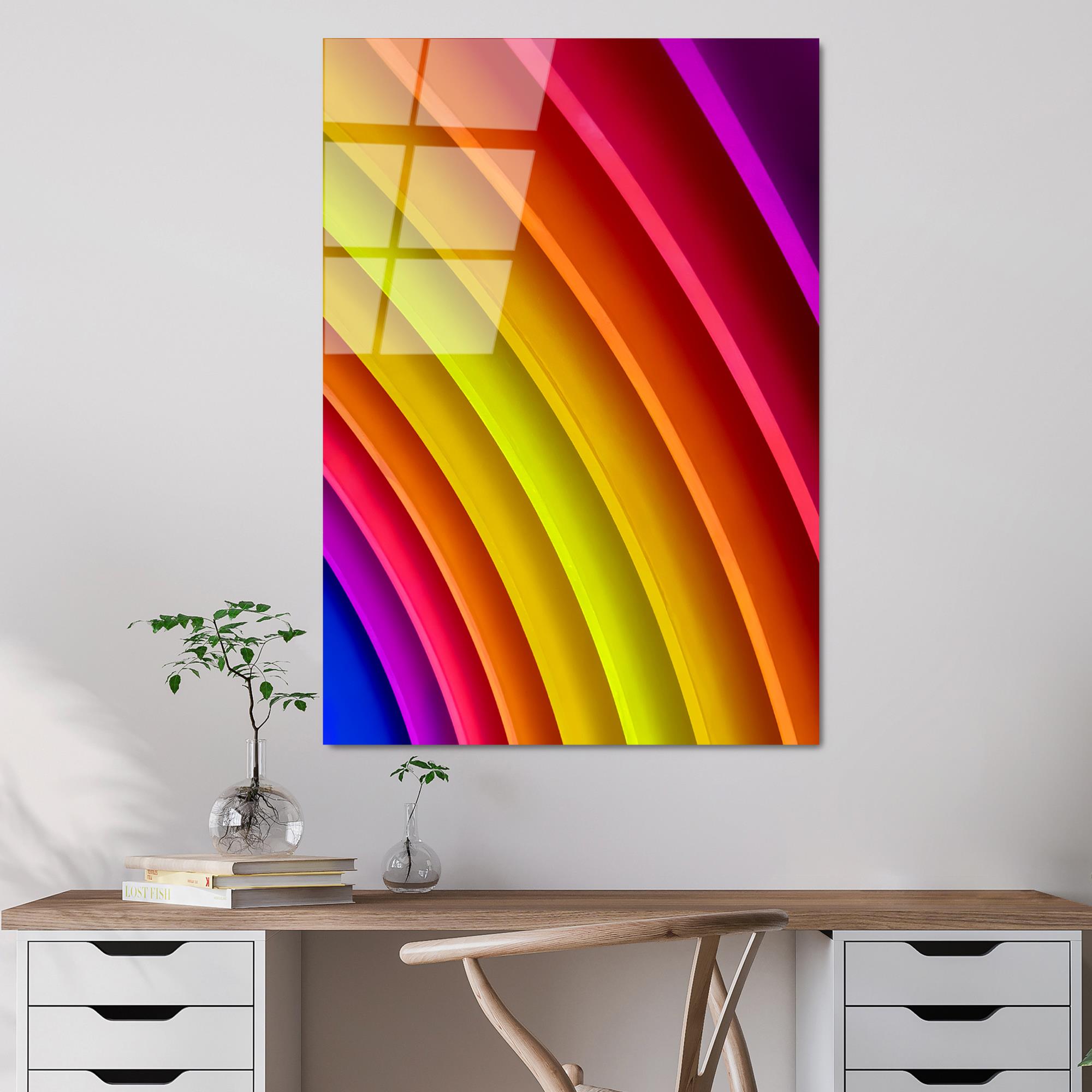 UV-118 Baskılı Cam Dikdörtgen Duvar Tablosu | ByLamp