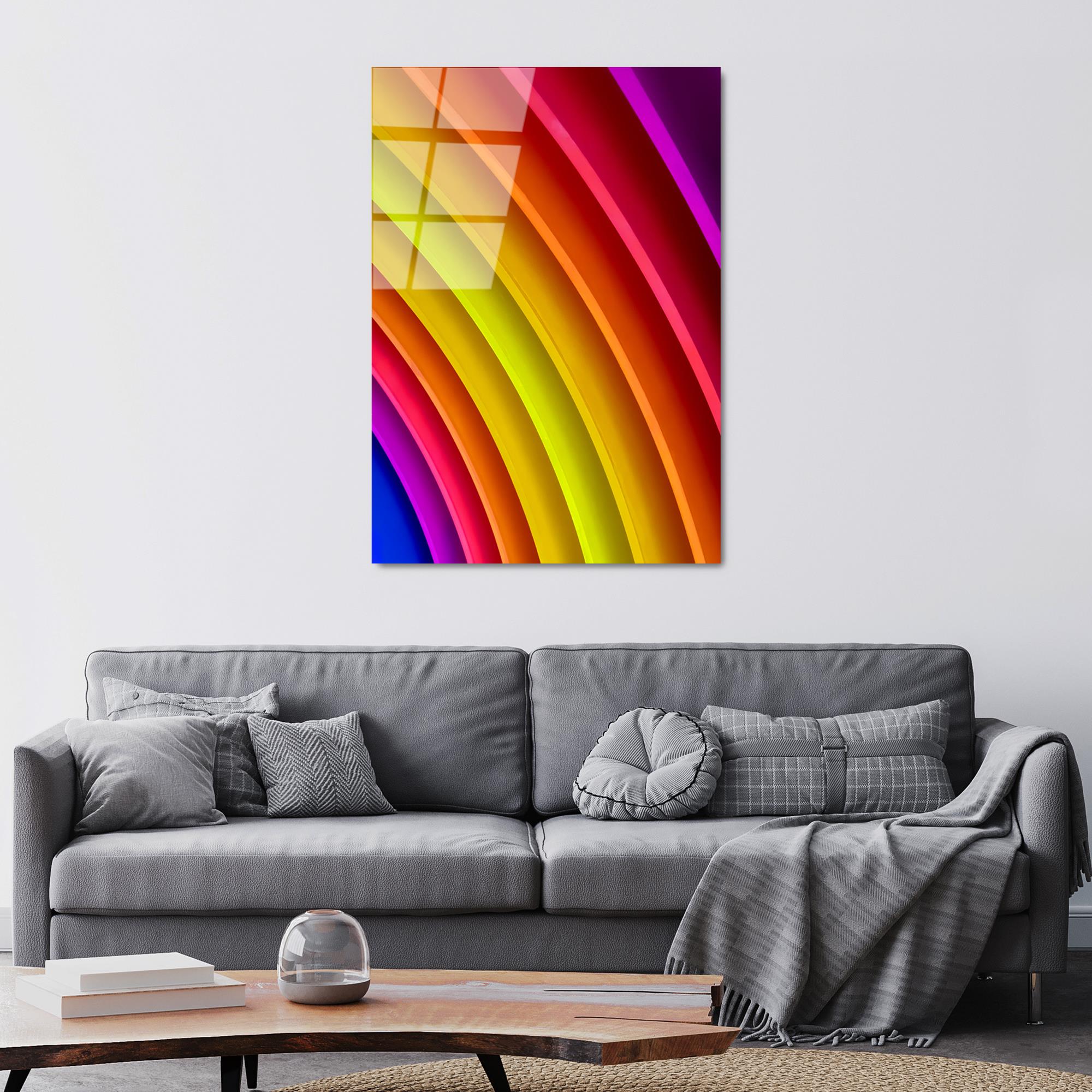 UV-118 Baskılı Cam Dikdörtgen Duvar Tablosu | ByLamp