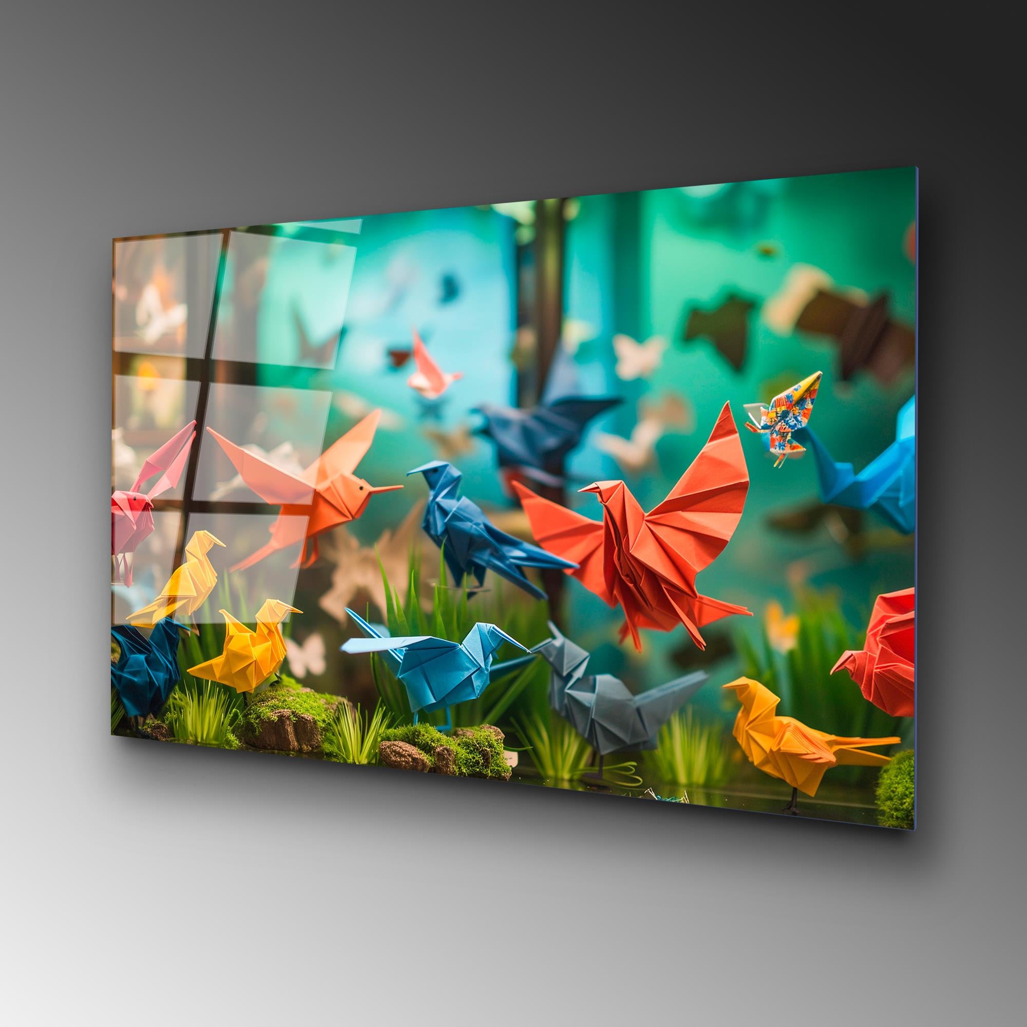 UV-1193 Baskılı Cam Dikdörtgen Duvar Tablosu | ByLamp