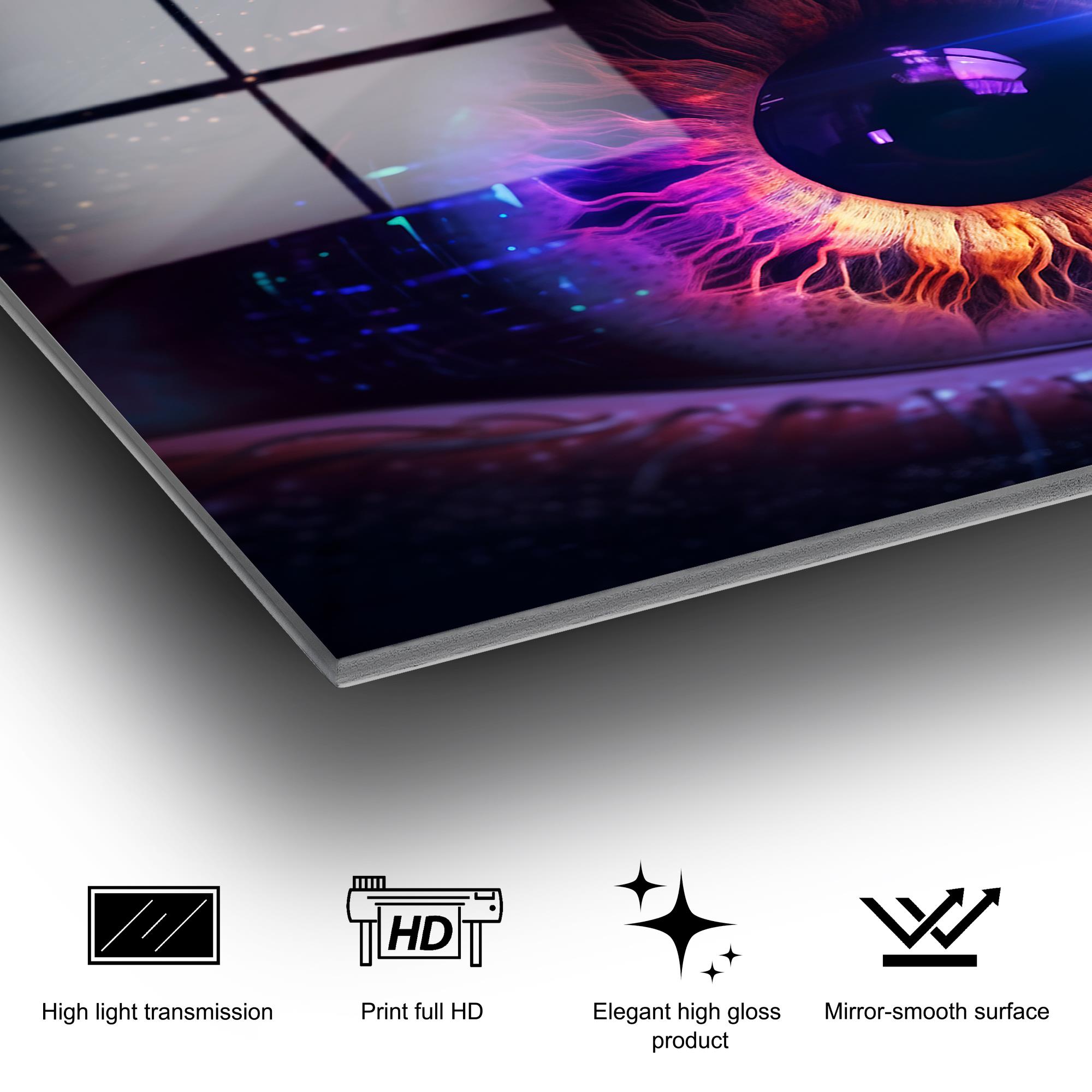 UV-1196 Baskılı Cam Dikdörtgen Duvar Tablosu | ByLamp