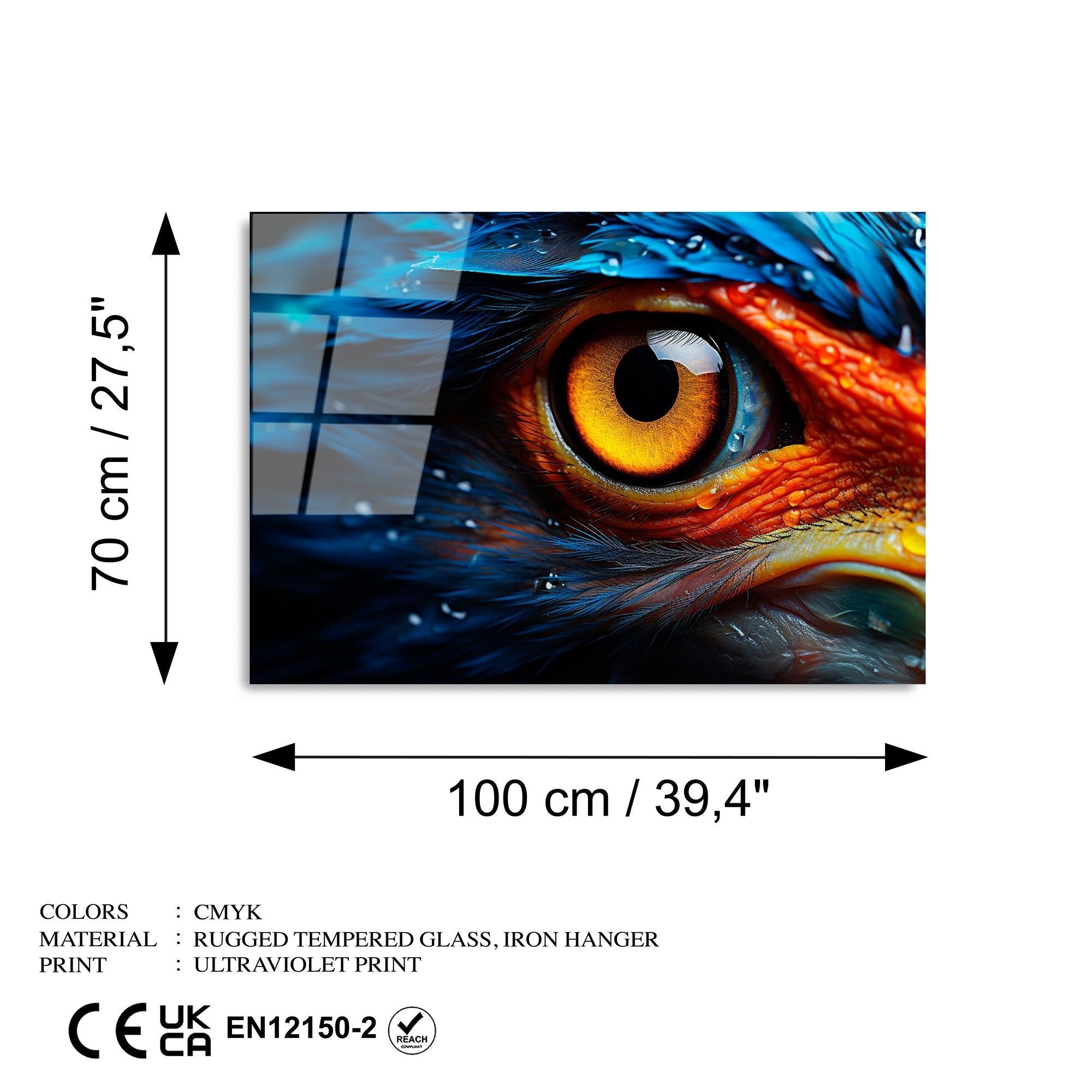 UV-1197 Baskılı Cam Dikdörtgen Duvar Tablosu | ByLamp