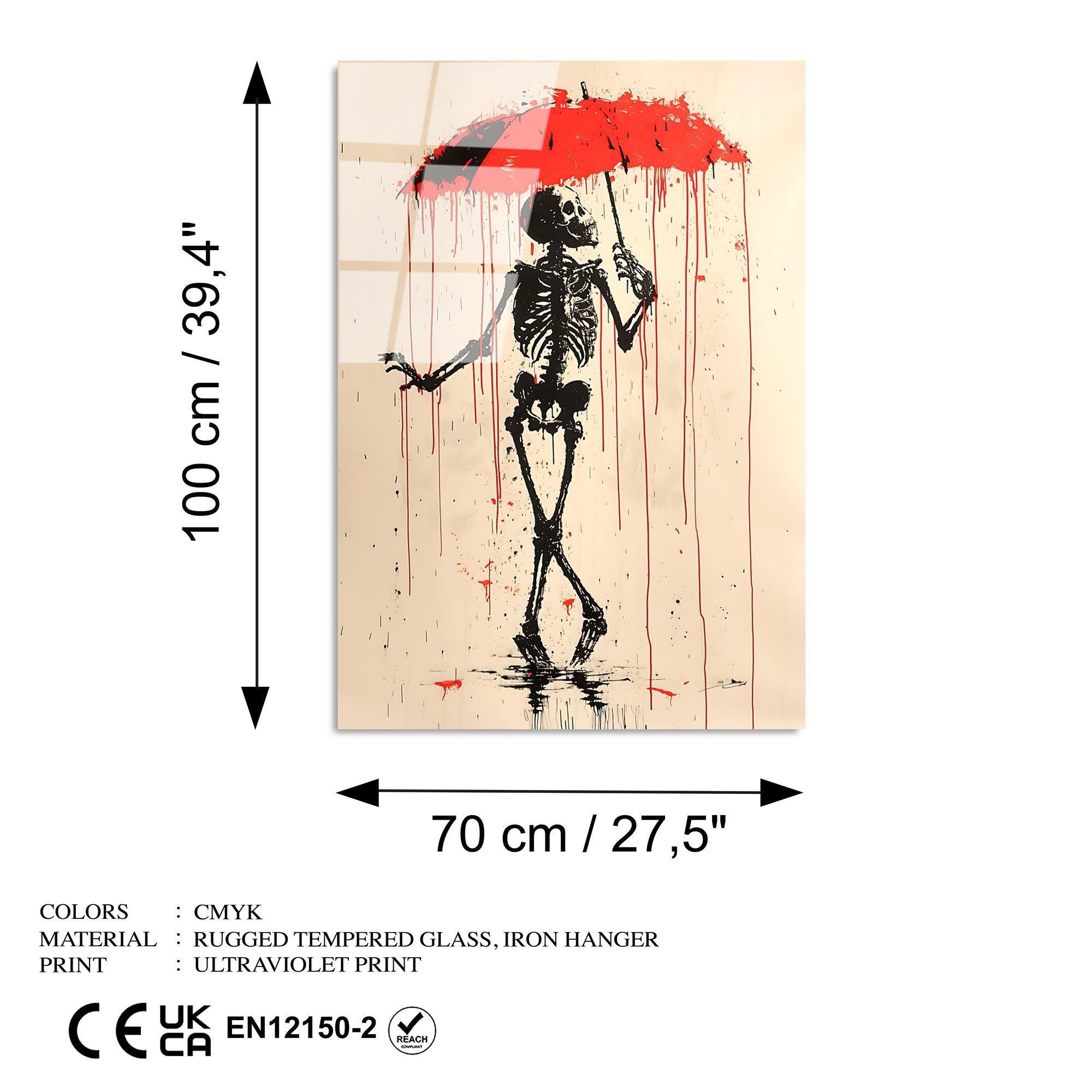 UV-1199 Baskılı Cam Dikdörtgen Duvar Tablosu | ByLamp