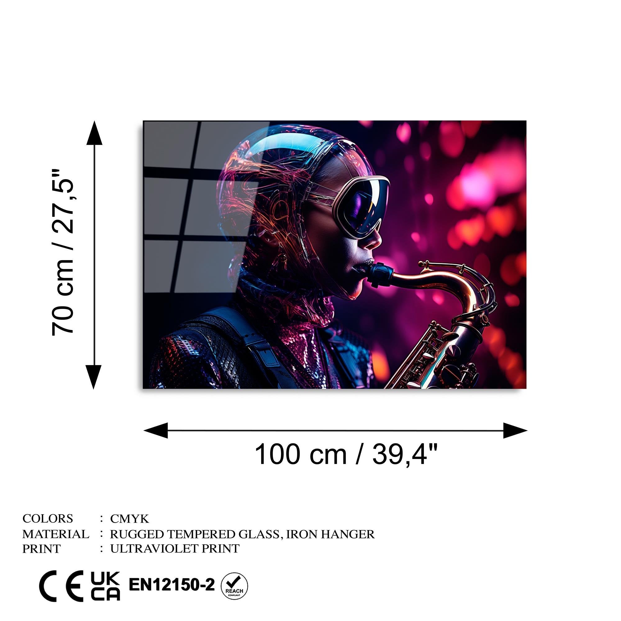 UV-1201 Baskılı Cam Dikdörtgen Duvar Tablosu | ByLamp