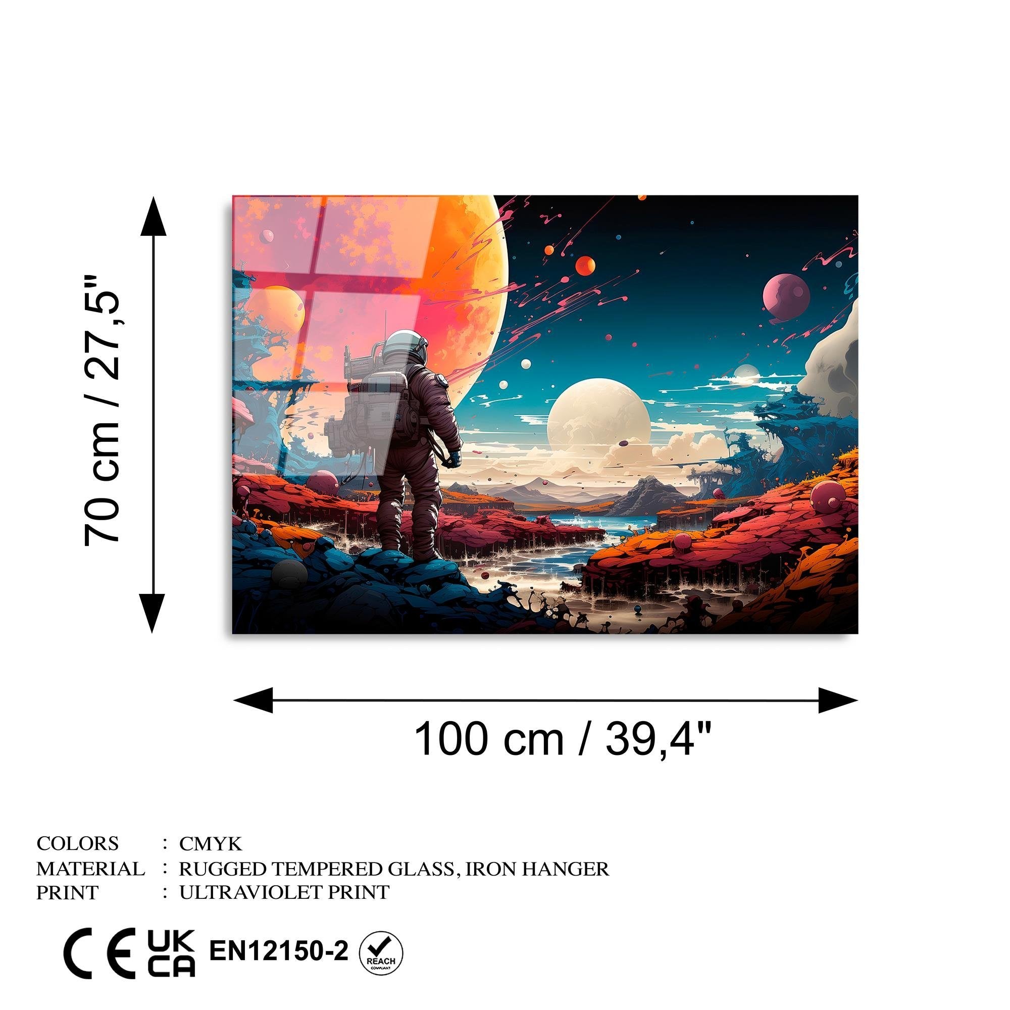 UV-1202 Baskılı Cam Dikdörtgen Duvar Tablosu | ByLamp