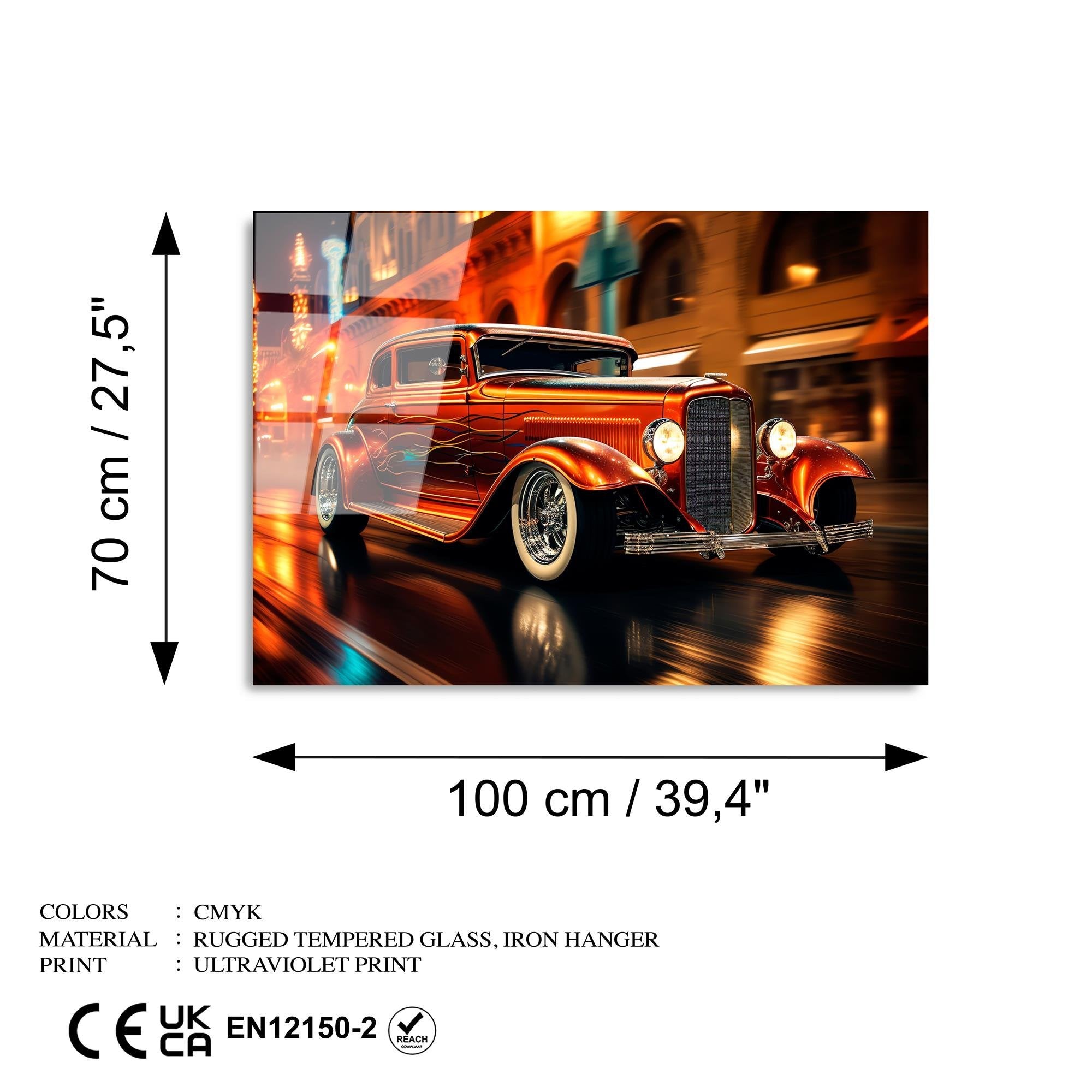 UV-1203 Baskılı Cam Dikdörtgen Duvar Tablosu | ByLamp