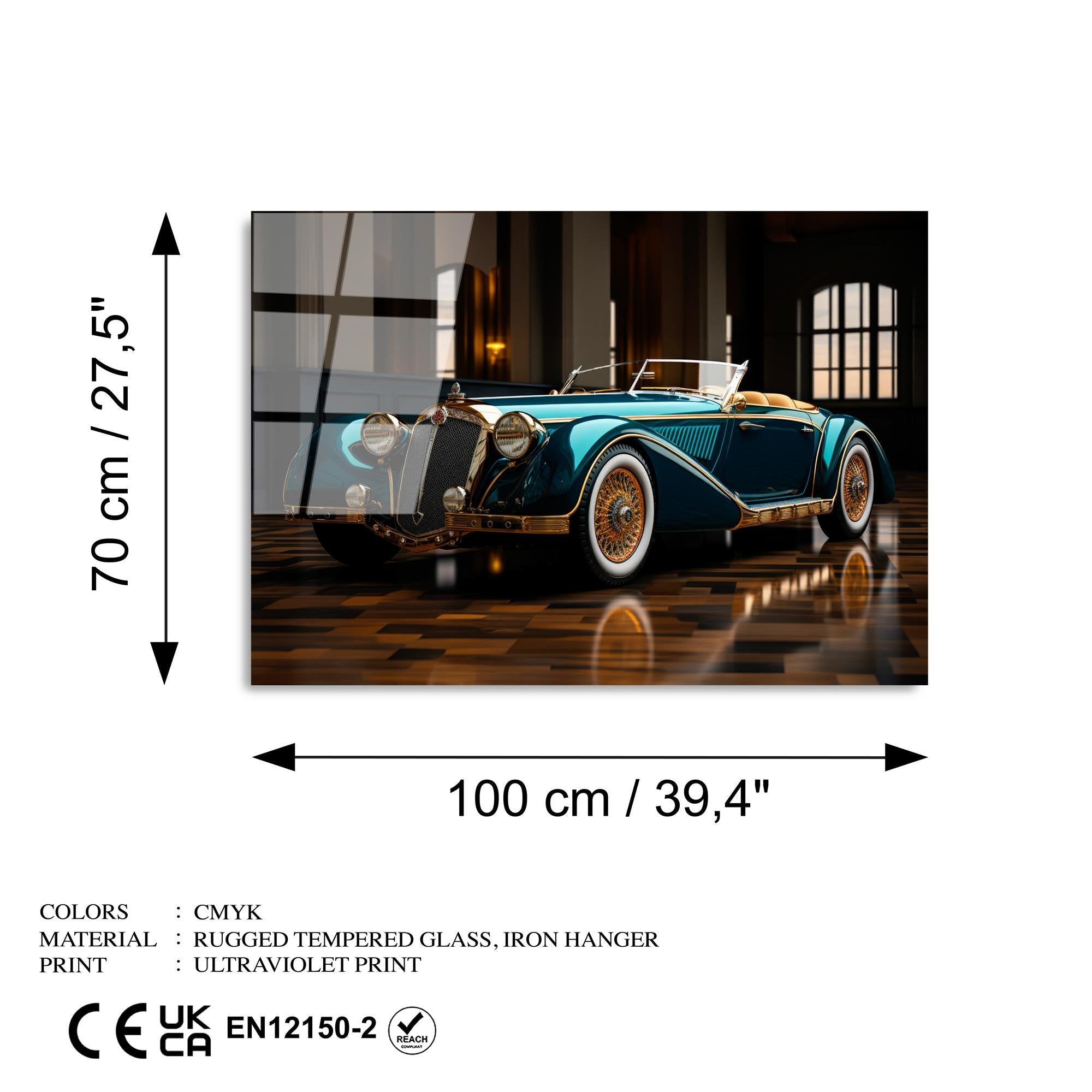 UV-1204 Baskılı Cam Dikdörtgen Duvar Tablosu | ByLamp