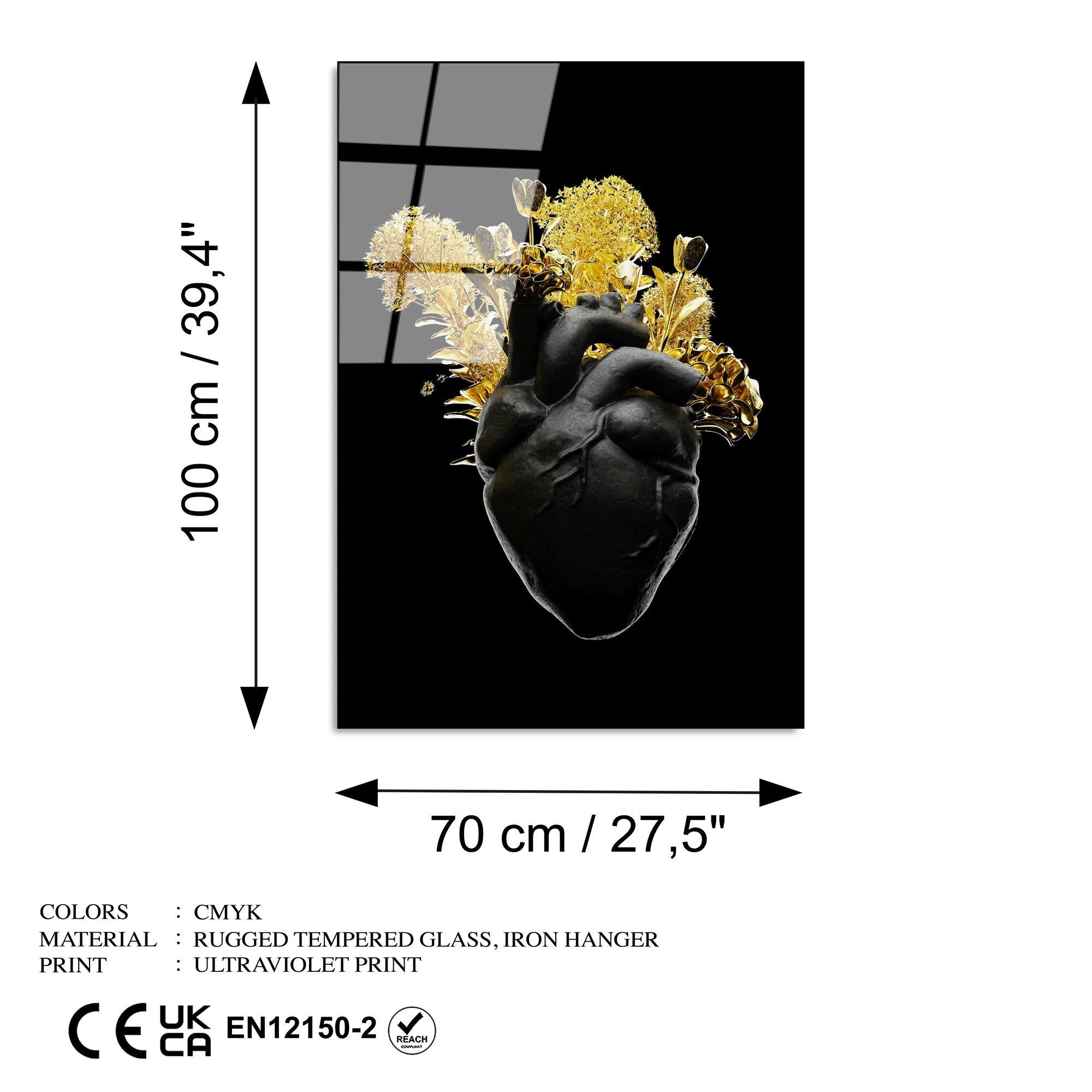 UV-1205 Baskılı Cam Dikdörtgen Duvar Tablosu | ByLamp