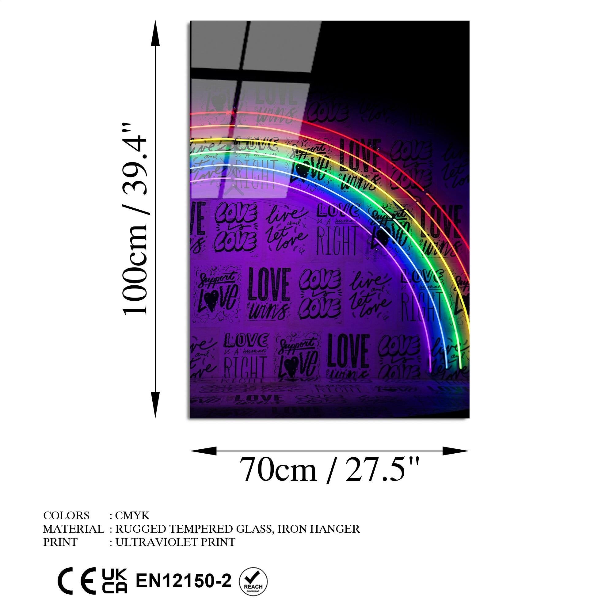 UV-120 Baskılı Cam Dikdörtgen Duvar Tablosu | ByLamp