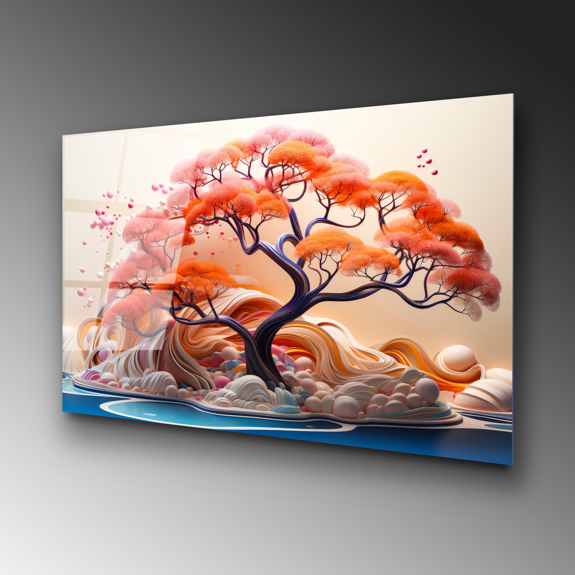 UV-1211 Baskılı Cam Dikdörtgen Duvar Tablosu | ByLamp