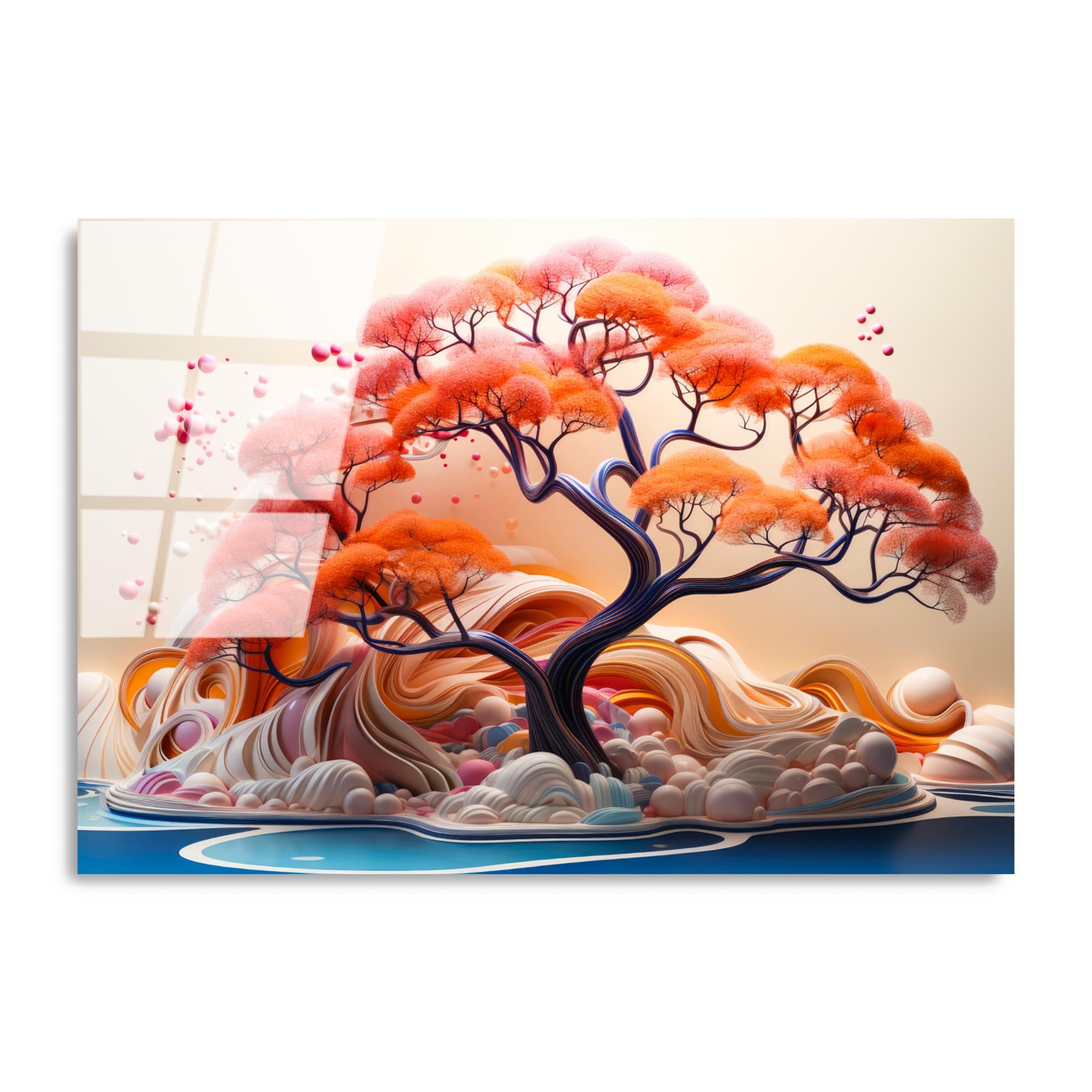 UV-1211 Baskılı Cam Dikdörtgen Duvar Tablosu | ByLamp