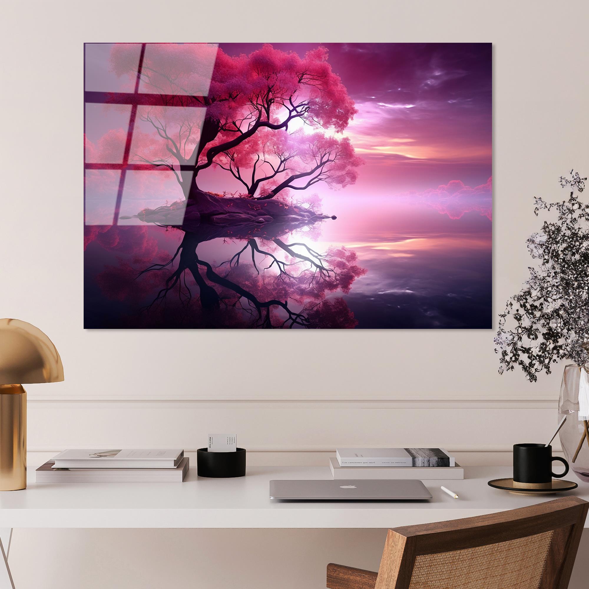 UV-1214 Baskılı Cam Dikdörtgen Duvar Tablosu | ByLamp