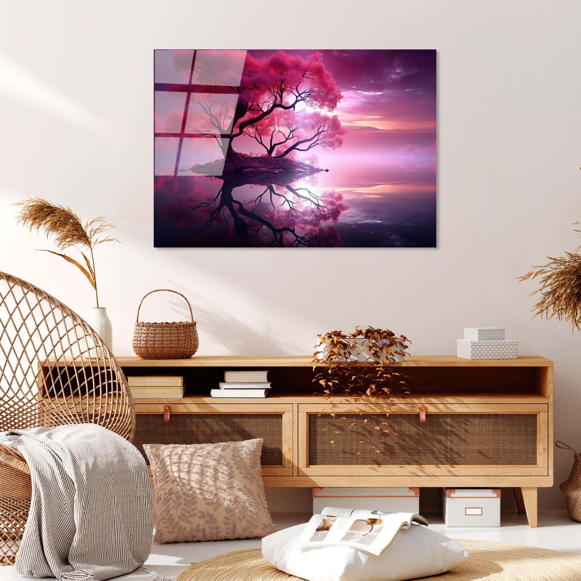 UV-1214 Baskılı Cam Dikdörtgen Duvar Tablosu | ByLamp