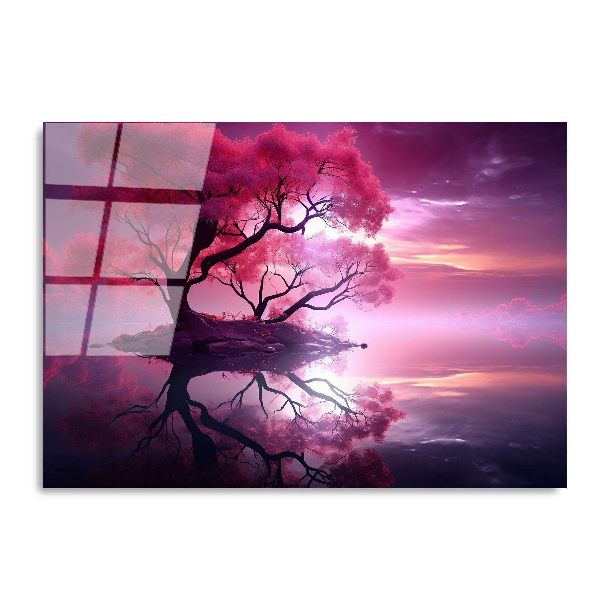 UV-1214 Baskılı Cam Dikdörtgen Duvar Tablosu | ByLamp