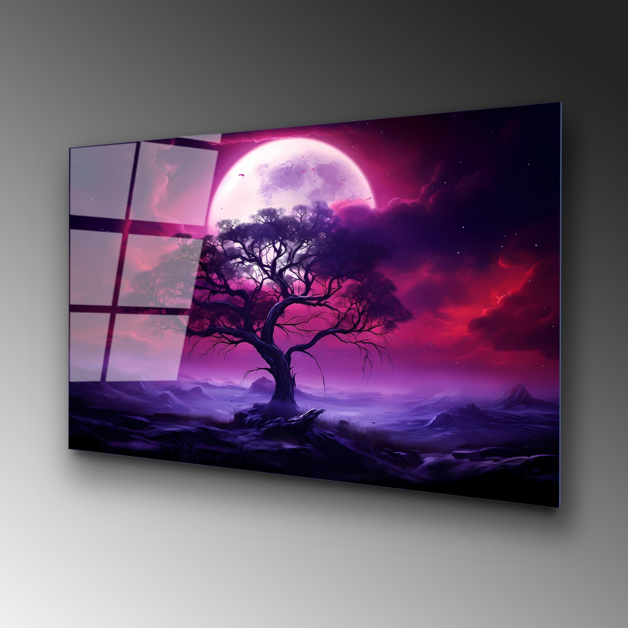 UV-1216 Baskılı Cam Dikdörtgen Duvar Tablosu | ByLamp