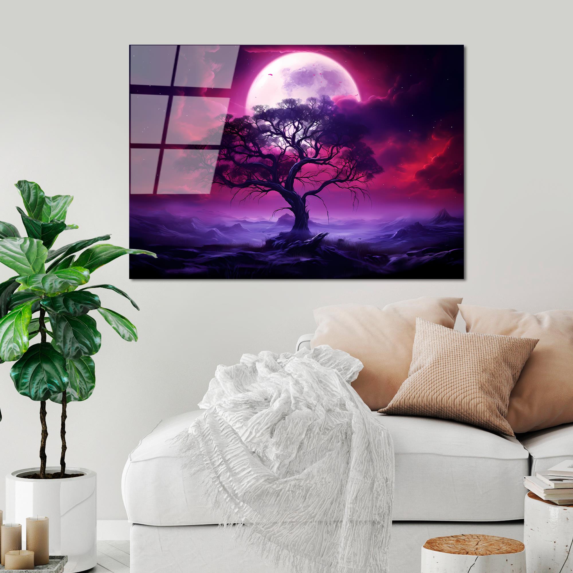 UV-1216 Baskılı Cam Dikdörtgen Duvar Tablosu | ByLamp