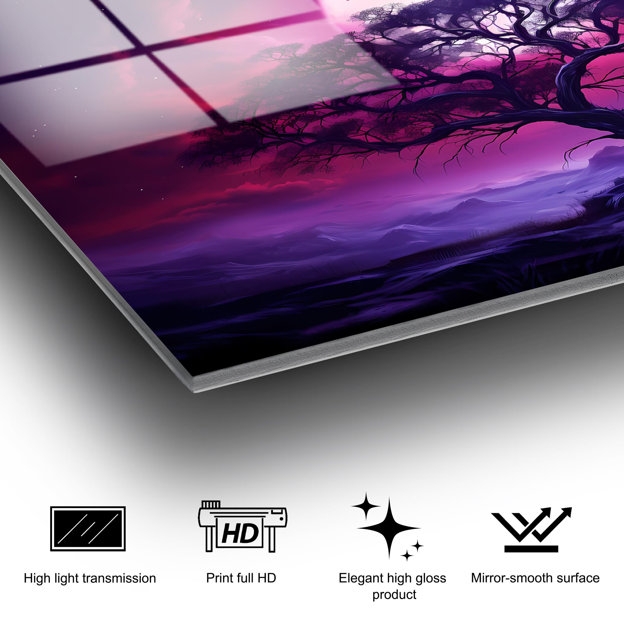 UV-1216 Baskılı Cam Dikdörtgen Duvar Tablosu | ByLamp