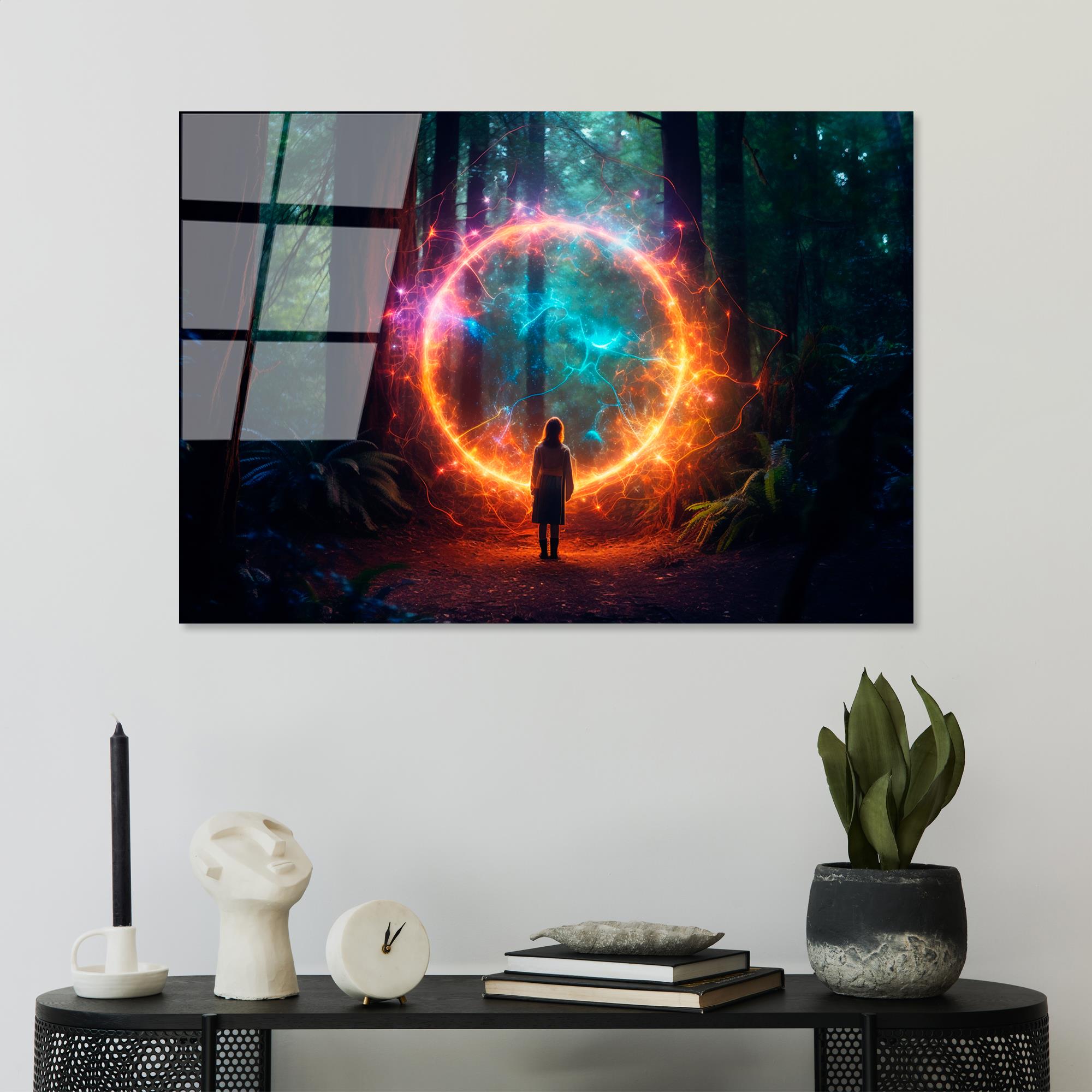 UV-1217 Baskılı Cam Dikdörtgen Duvar Tablosu | ByLamp