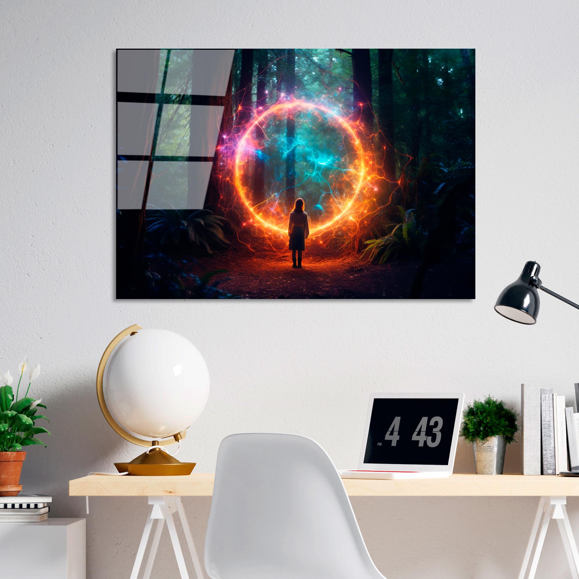 UV-1217 Baskılı Cam Dikdörtgen Duvar Tablosu | ByLamp