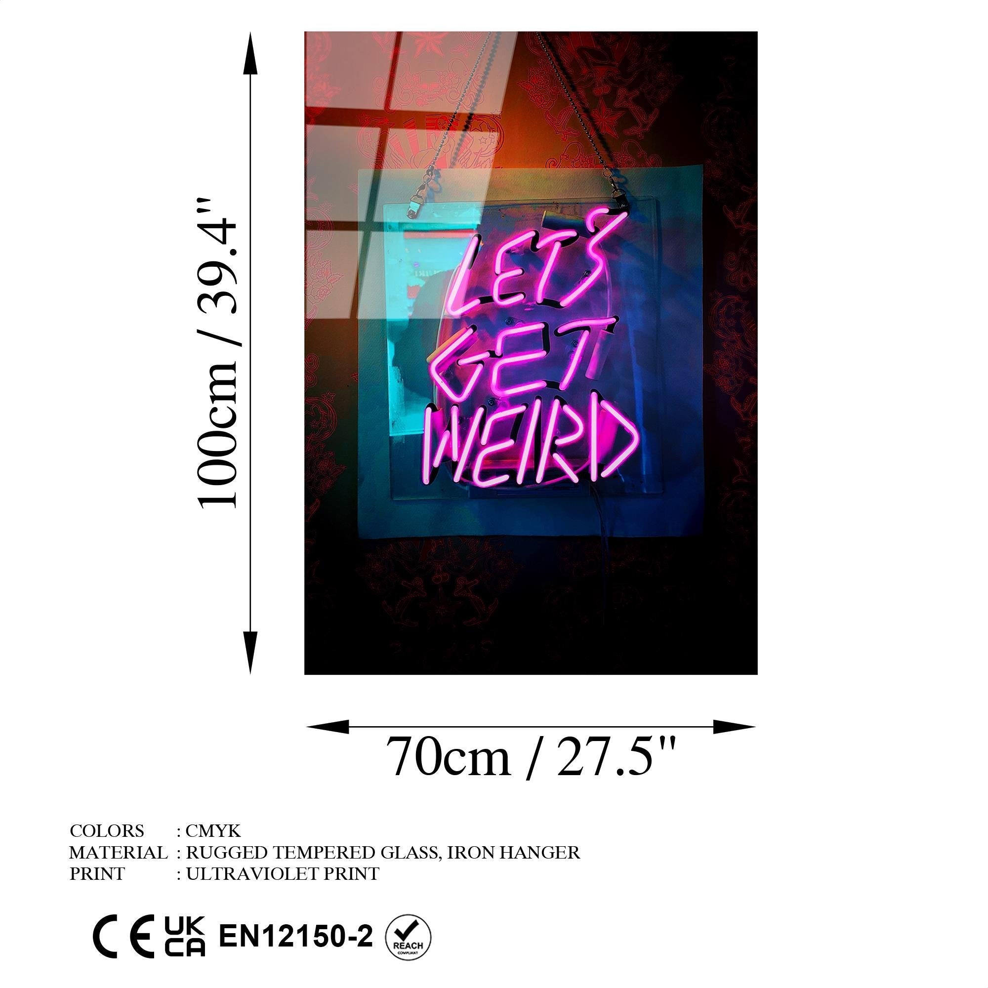 UV-121 Baskılı Cam Dikdörtgen Duvar Tablosu | ByLamp