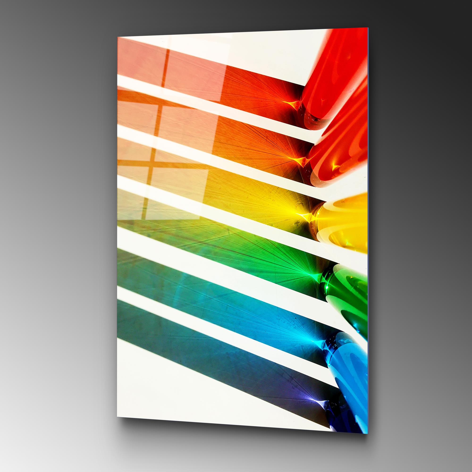 UV-122 Baskılı Cam Dikdörtgen Duvar Tablosu | ByLamp