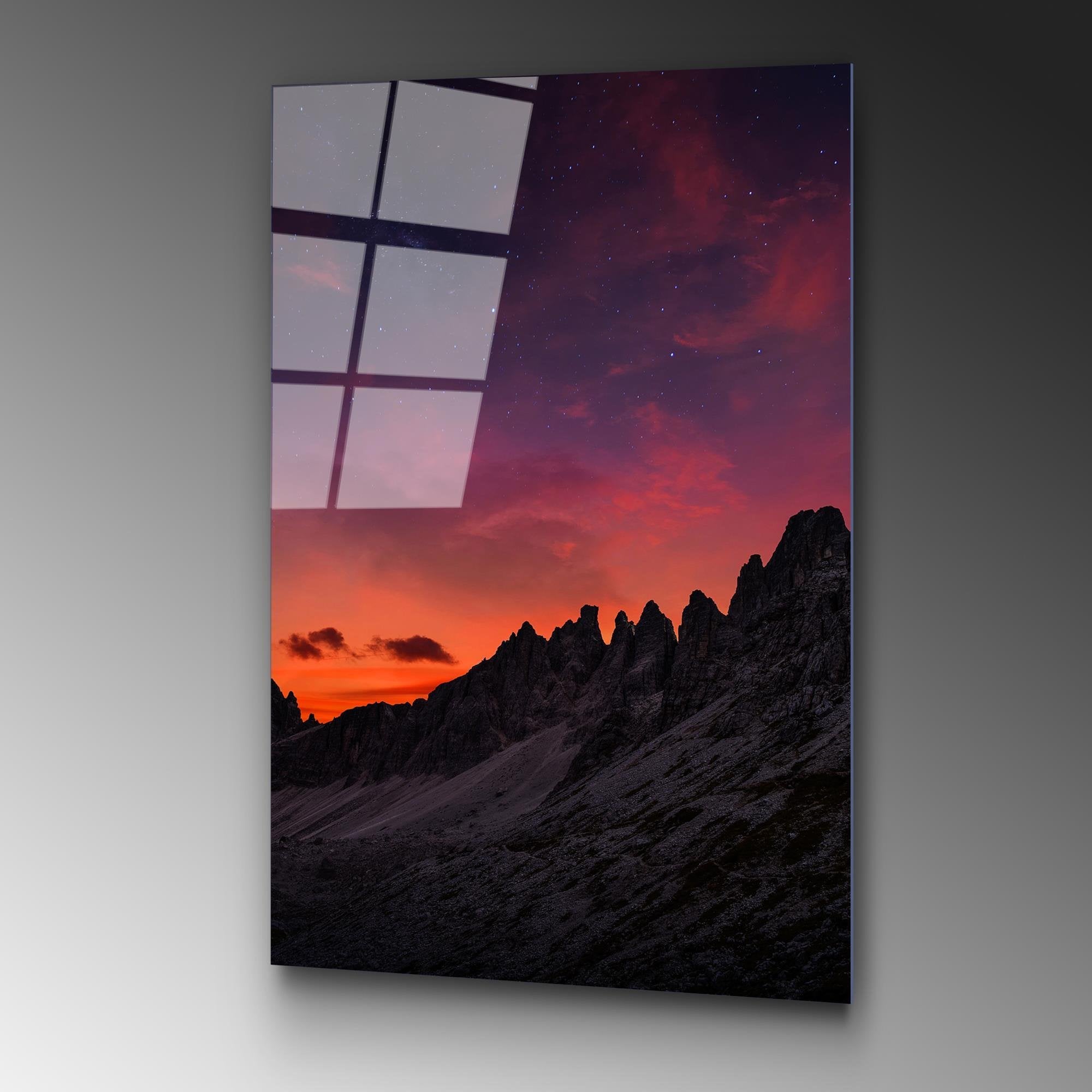 UV-123 Baskılı Cam Dikdörtgen Duvar Tablosu | ByLamp