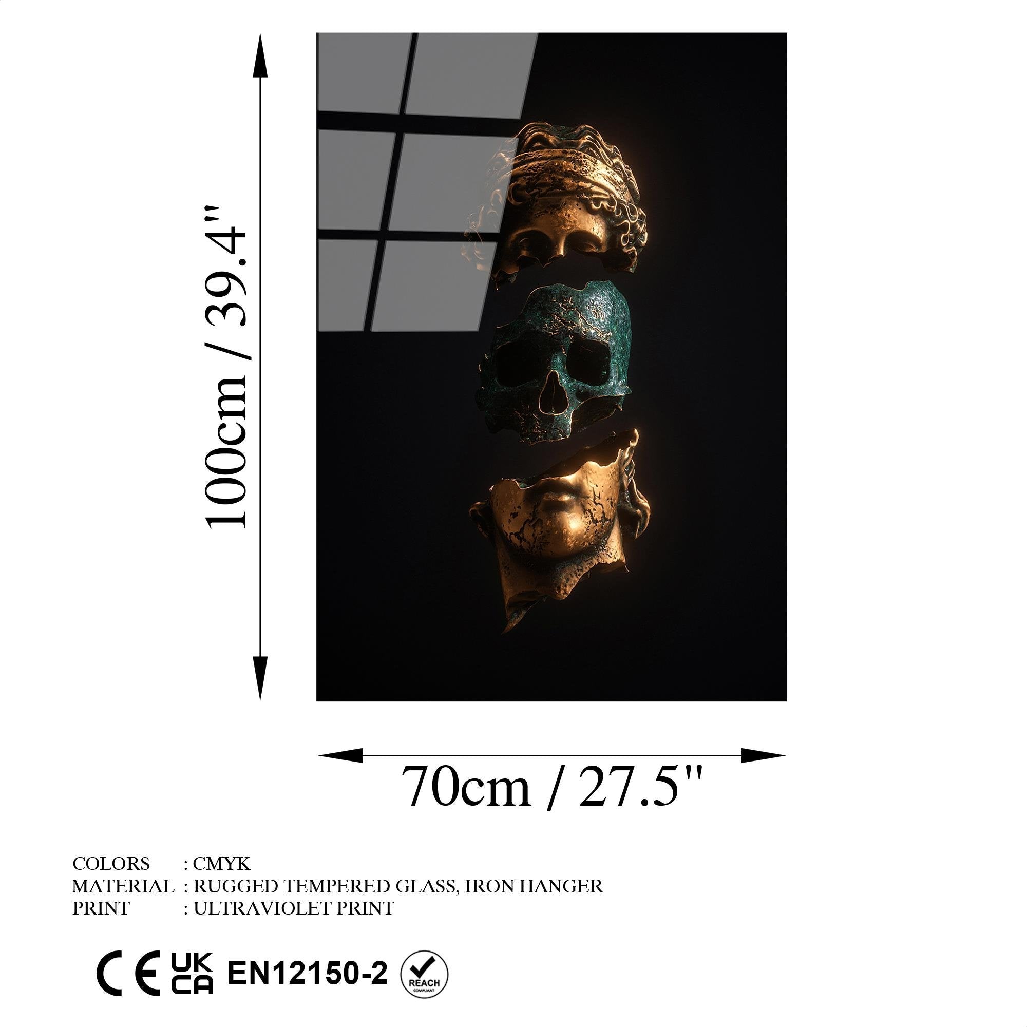 UV-125 Baskılı Cam Dikdörtgen Duvar Tablosu | ByLamp