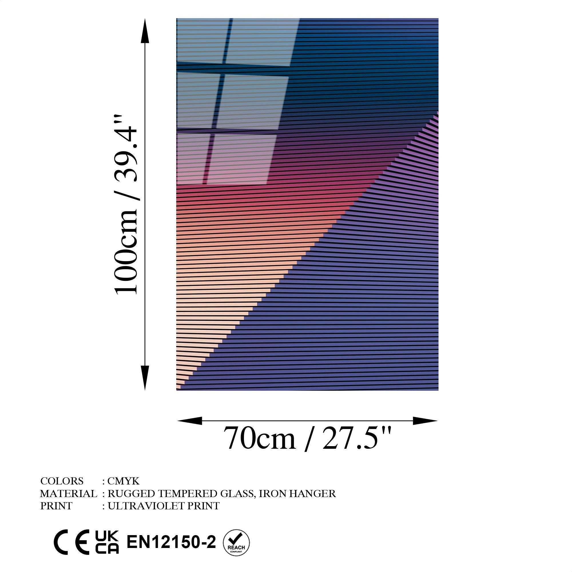 UV-127 Baskılı Cam Dikdörtgen Duvar Tablosu | ByLamp