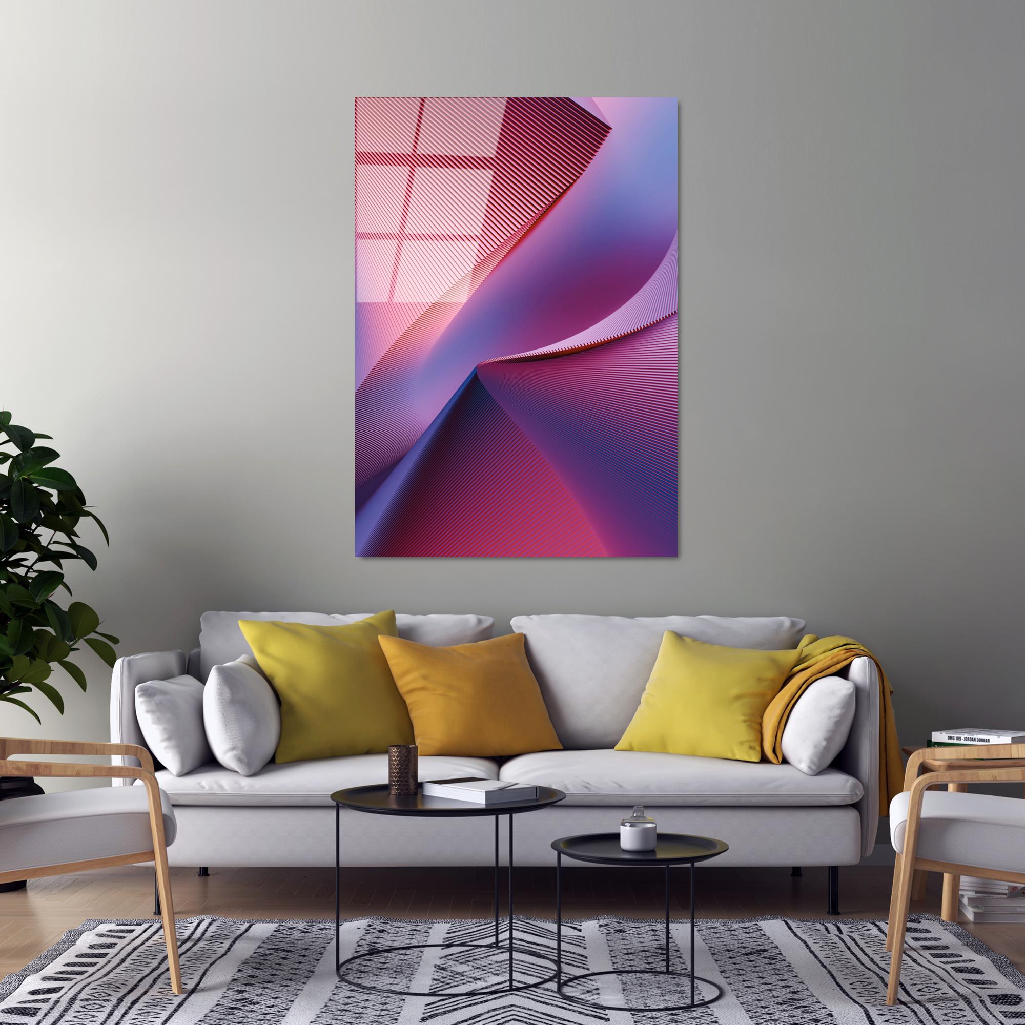 UV-129 Baskılı Cam Dikdörtgen Duvar Tablosu | ByLamp