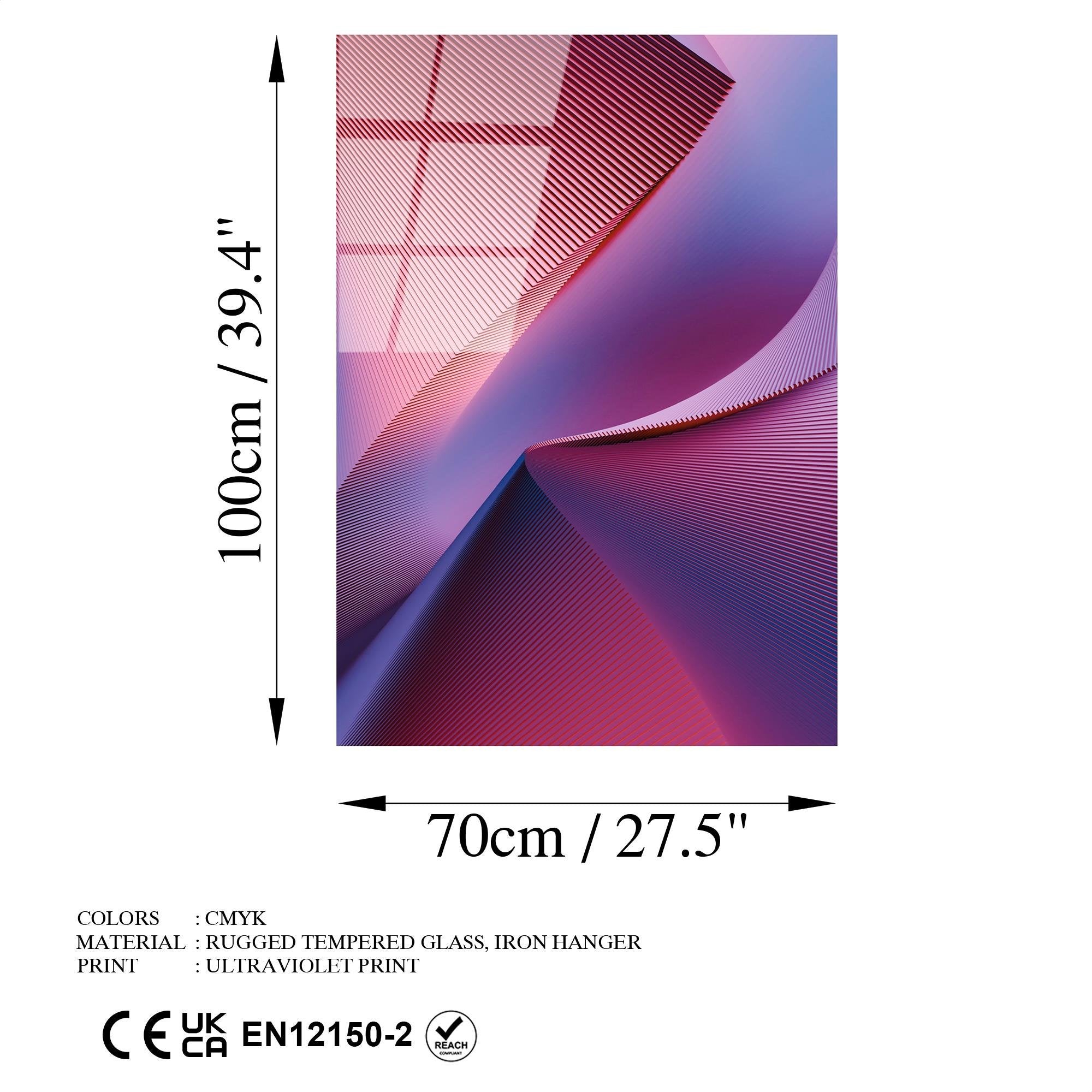 UV-129 Baskılı Cam Dikdörtgen Duvar Tablosu | ByLamp