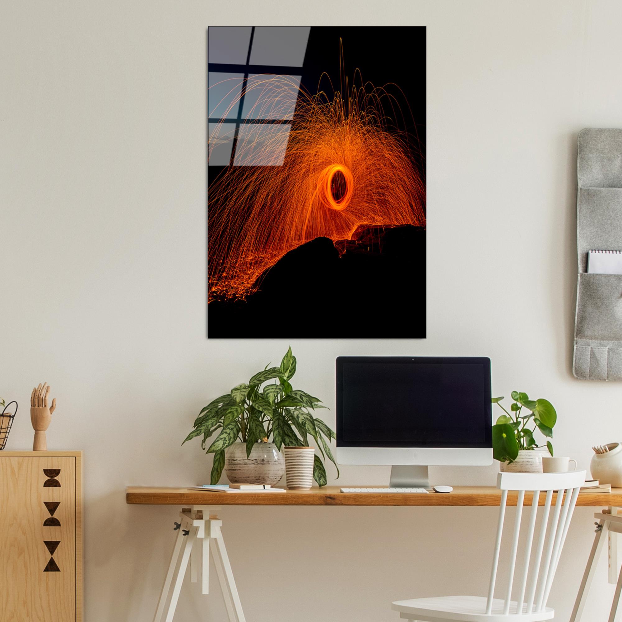 UV-132 Baskılı Cam Dikdörtgen Duvar Tablosu | ByLamp