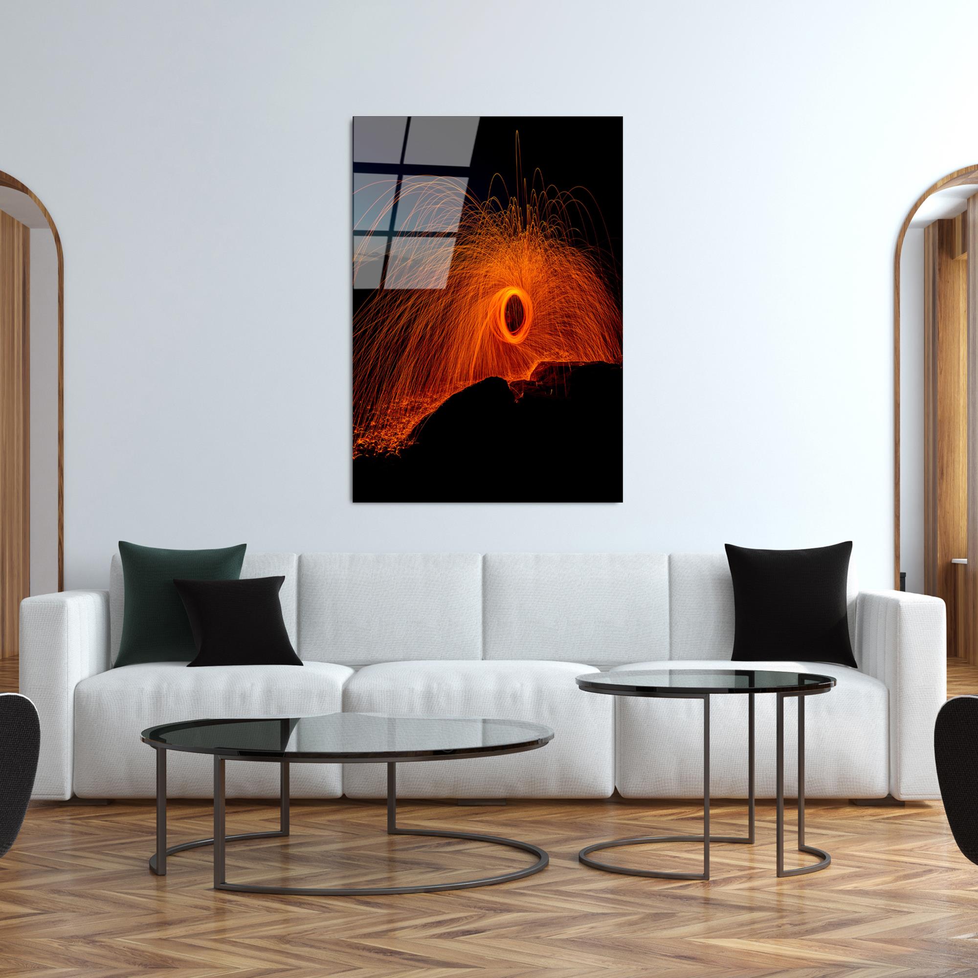 UV-132 Baskılı Cam Dikdörtgen Duvar Tablosu | ByLamp