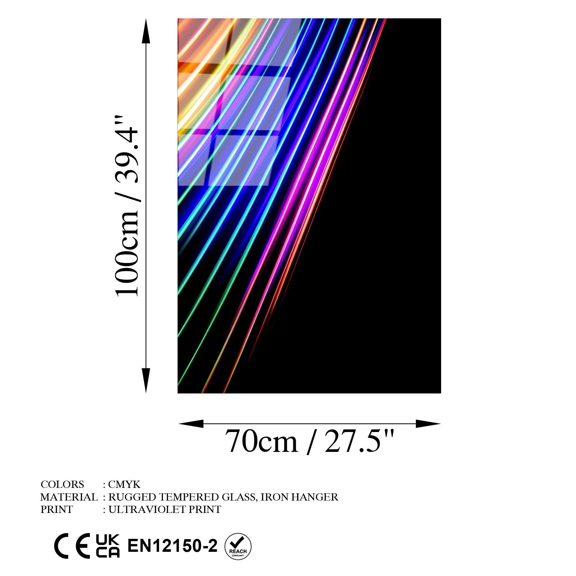 UV-135 Baskılı Cam Dikdörtgen Duvar Tablosu | ByLamp