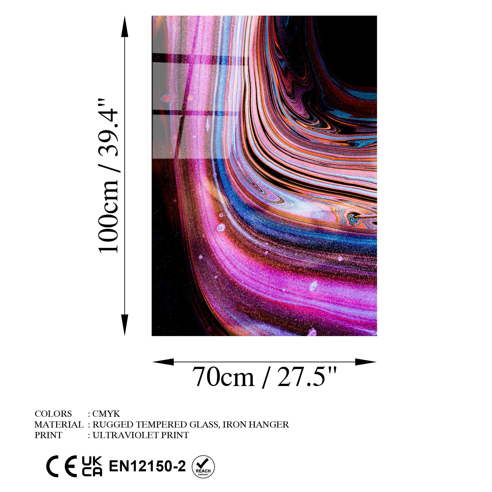 UV-136 Baskılı Cam Dikdörtgen Duvar Tablosu | ByLamp