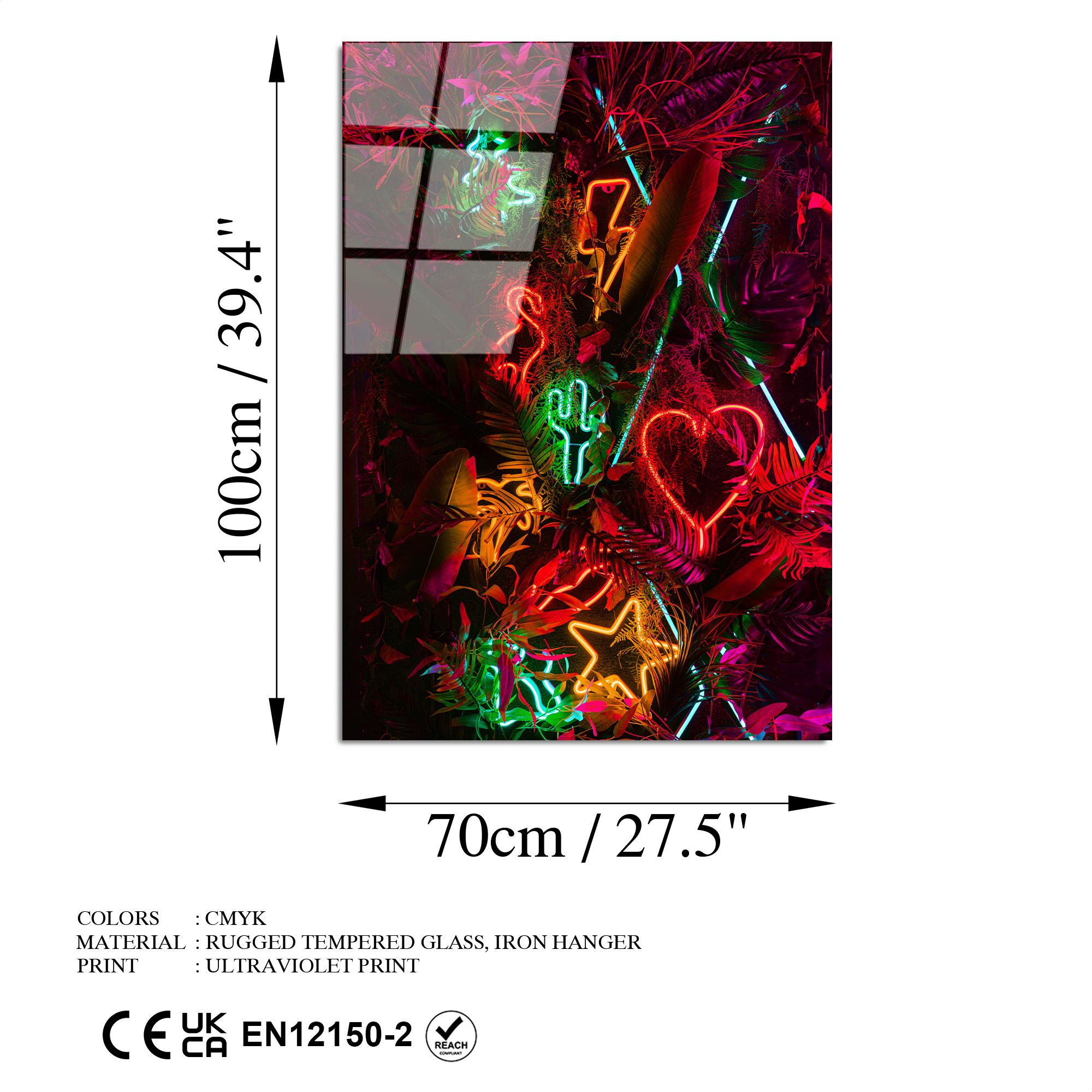 UV-138 Baskılı Cam Dikdörtgen Duvar Tablosu | ByLamp