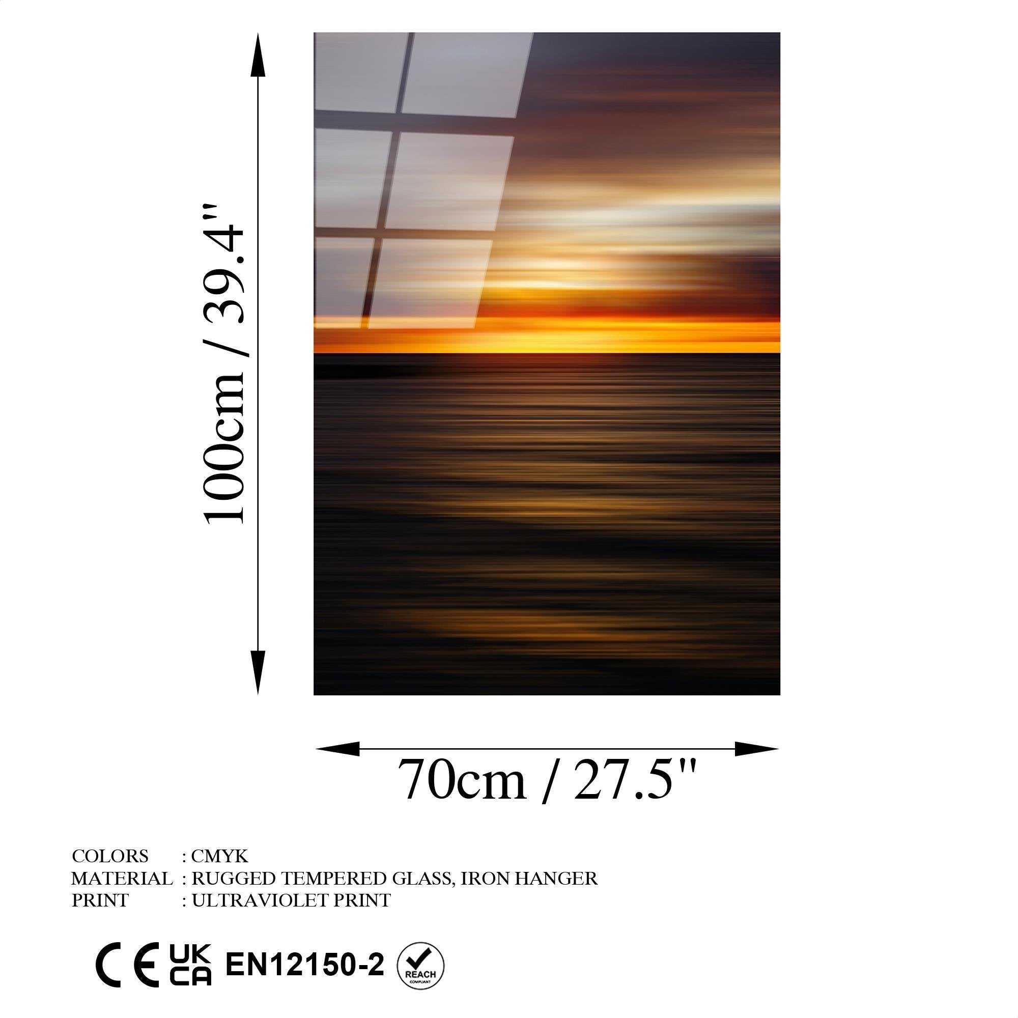 UV-139 Baskılı Cam Dikdörtgen Duvar Tablosu | ByLamp