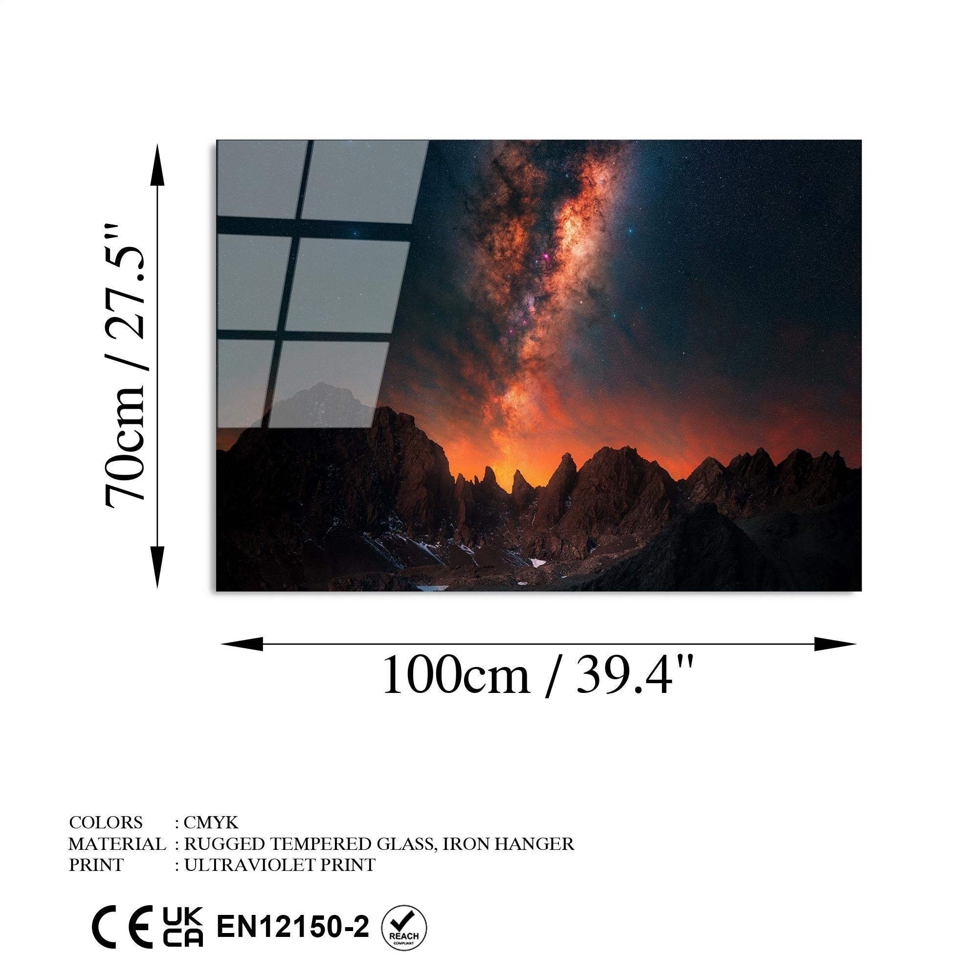 UV-141 Baskılı Cam Dikdörtgen Duvar Tablosu | ByLamp