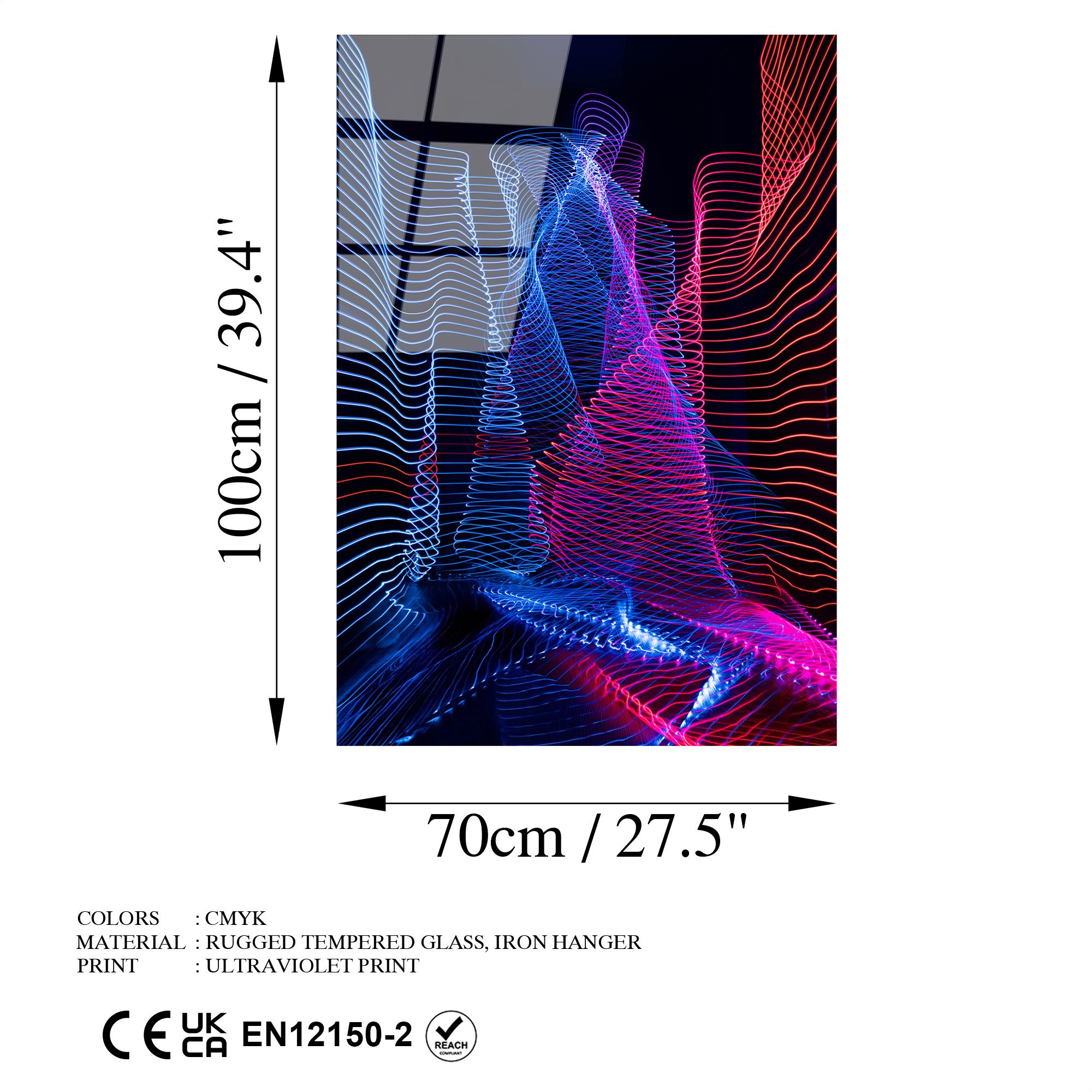 UV-143 Baskılı Cam Dikdörtgen Duvar Tablosu | ByLamp